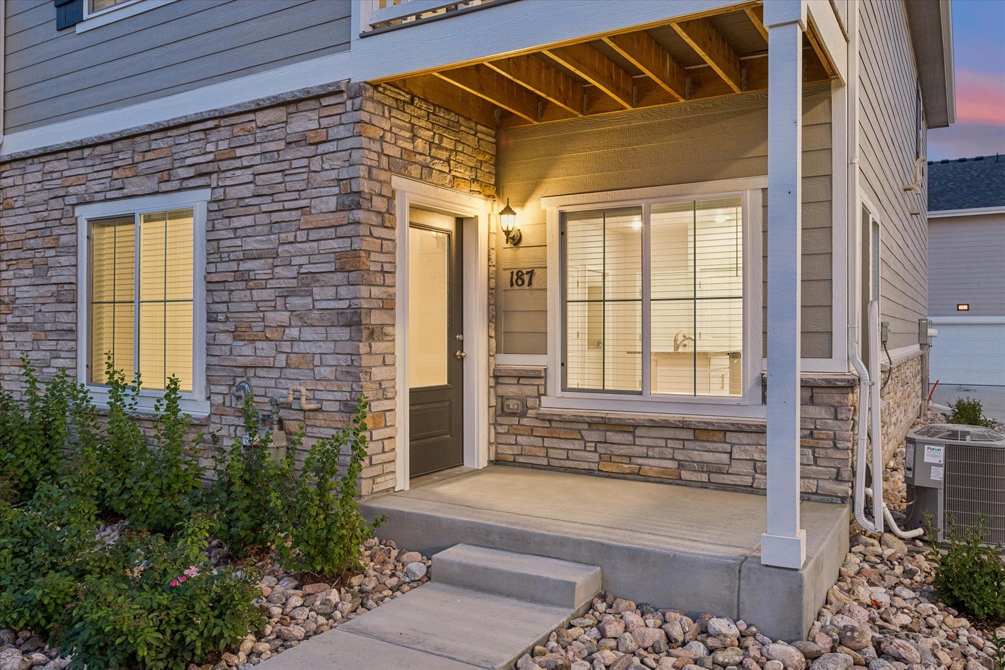 The Monarch is an end unit townhome.