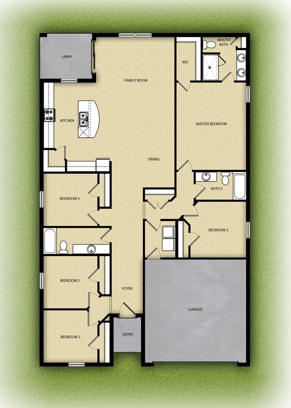 Spacious 5 bedroom, 3 bath home
