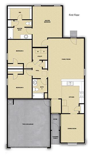 Functional layout with an open entertainment area and private master suite!
