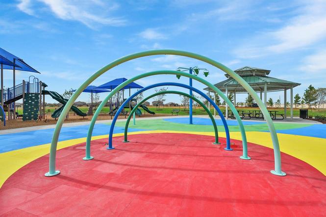 Escape the summer heat on the Freeman Ranch splashpad!