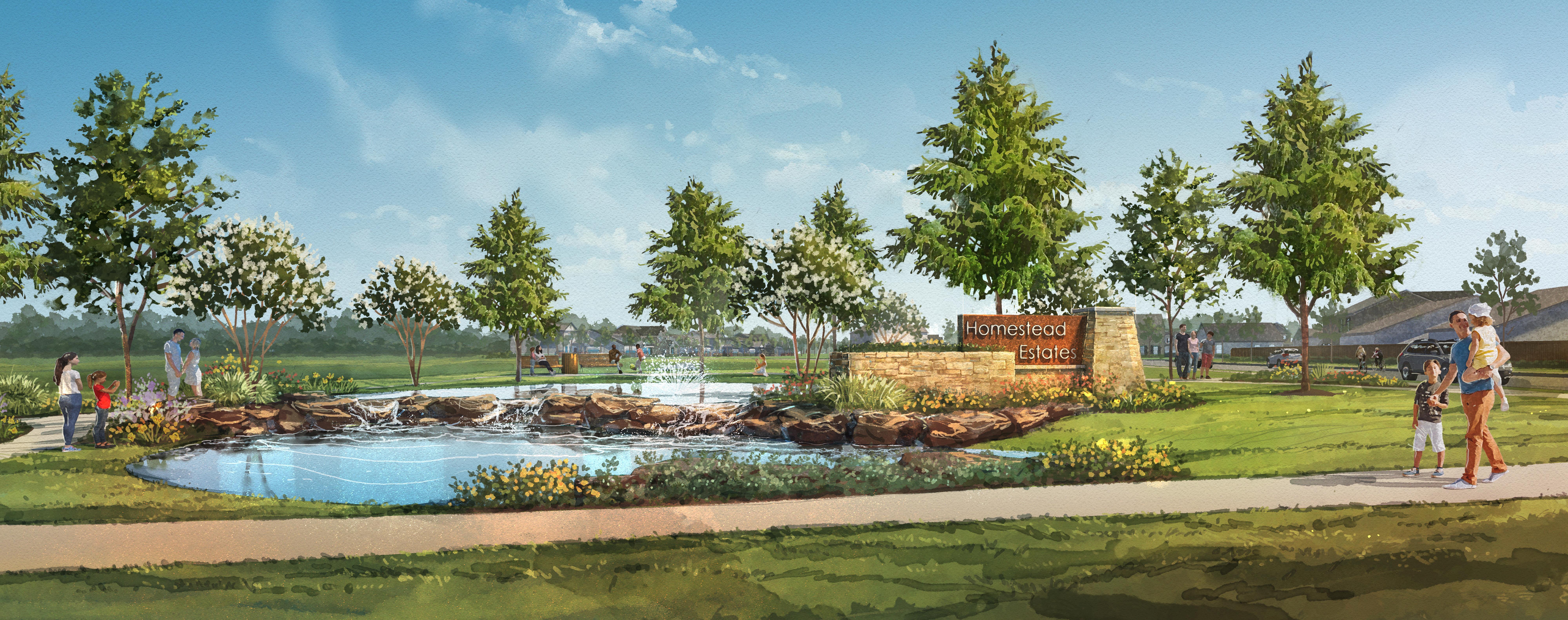 Community entrance at Homestead Estates.