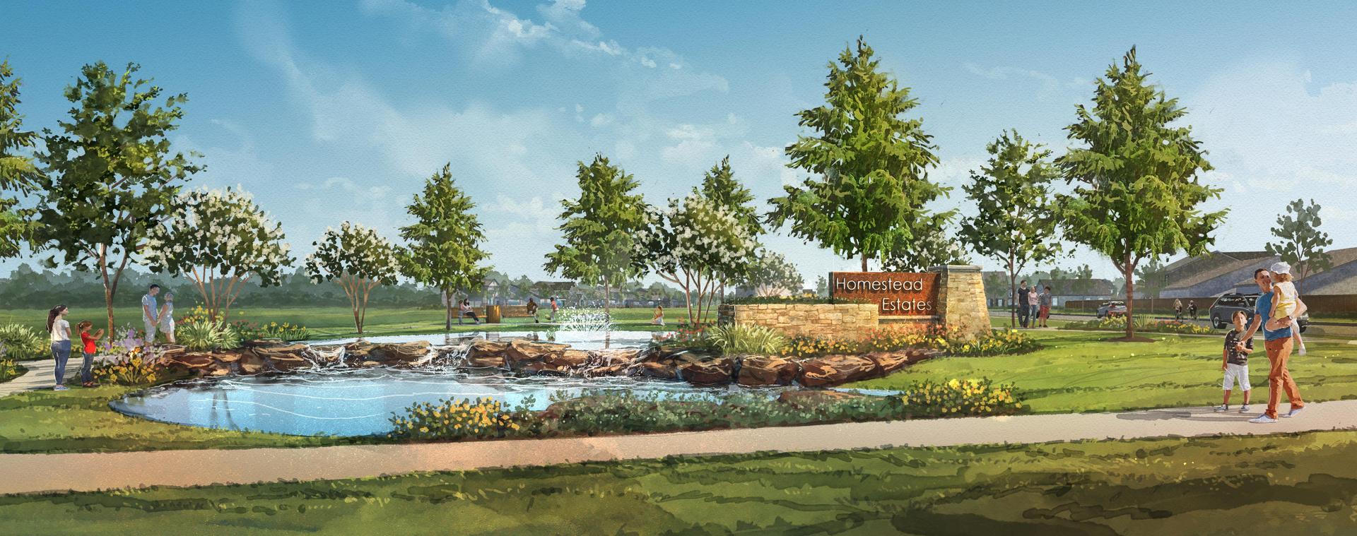 Community entrance at Homestead Estates.