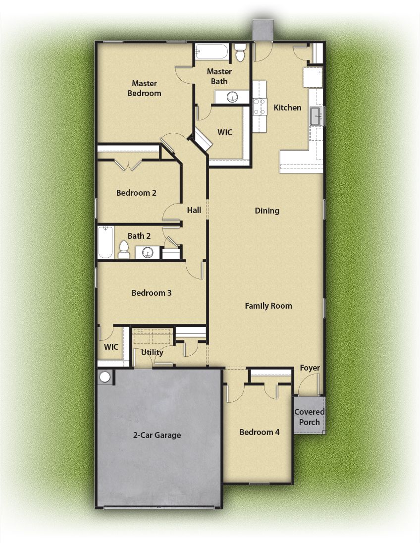 The Medina plan showcases a highly sought-after open layout.