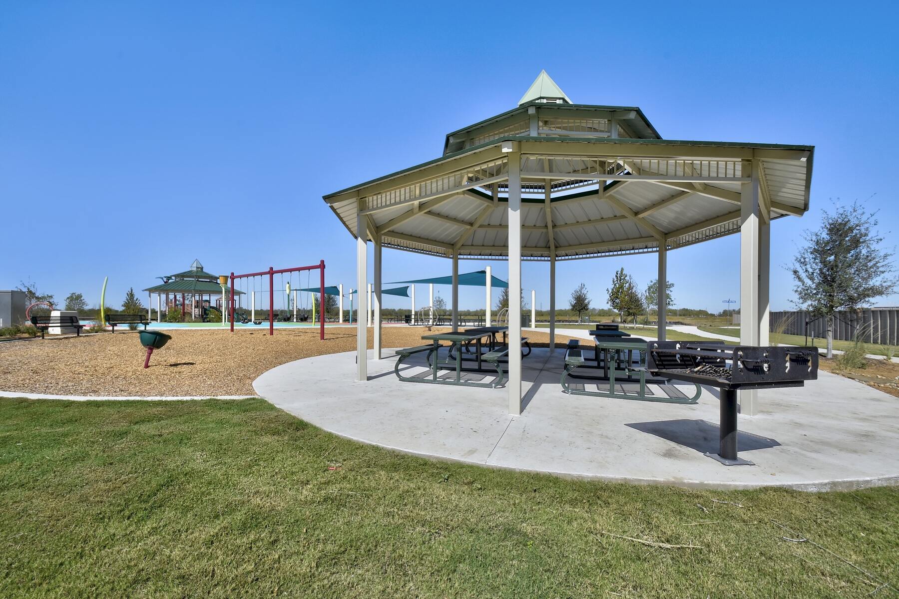 Enjoy a covered picnic area at the park!