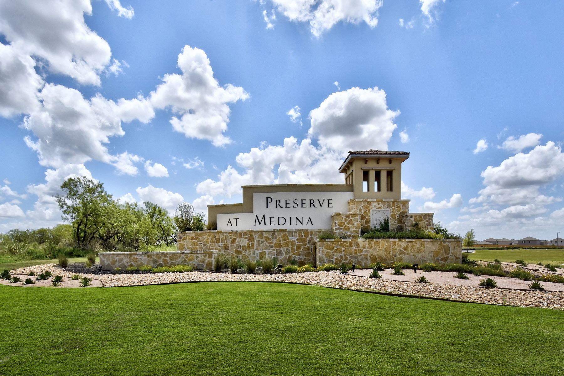 The stately entry monument.