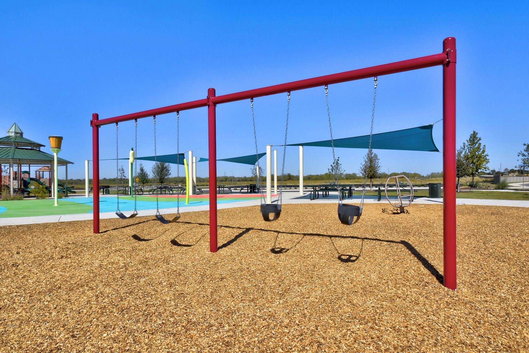 The spacious community park.