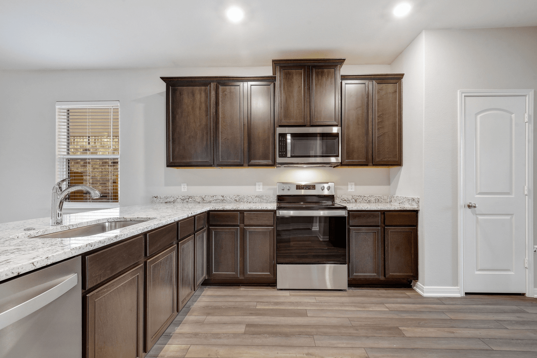 Every home comes with a full suite of stainless steel kitchen appliances!