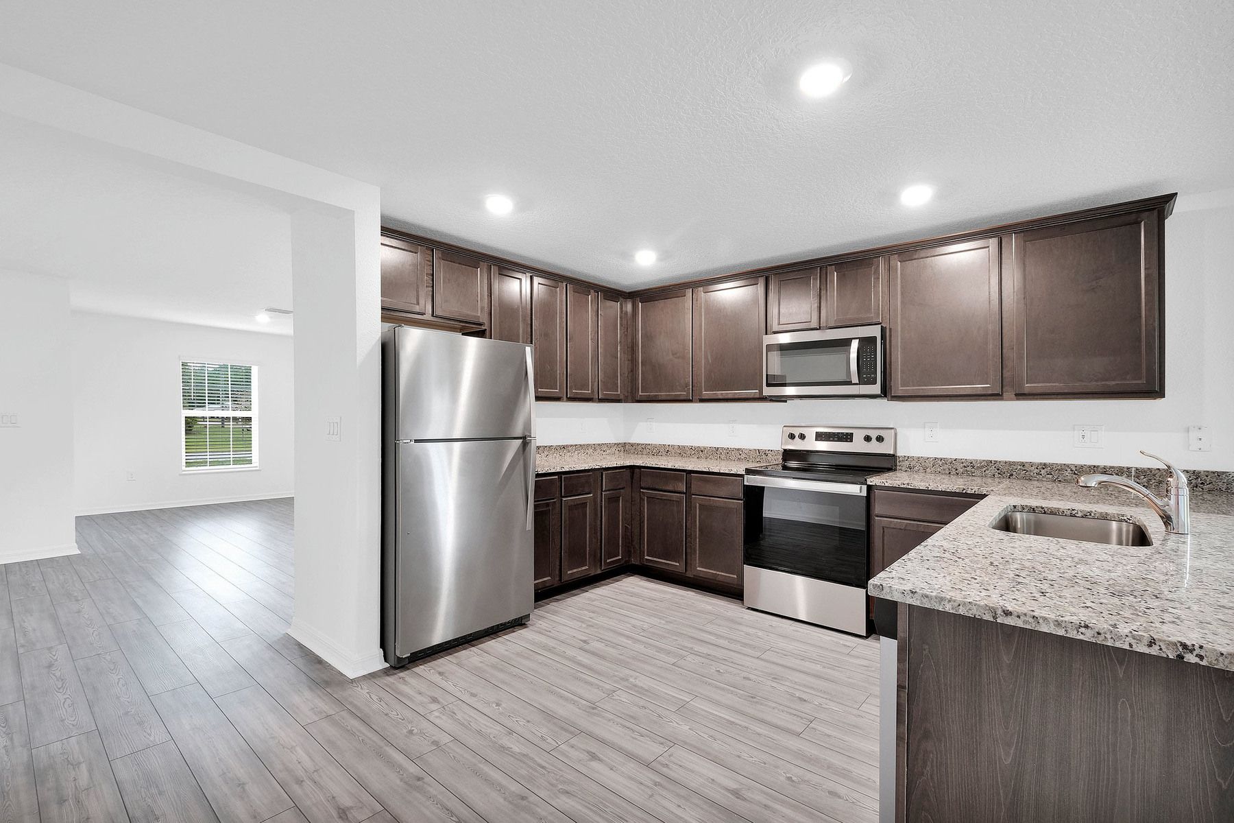 The heart of the home features all new Whirlpool® appliances