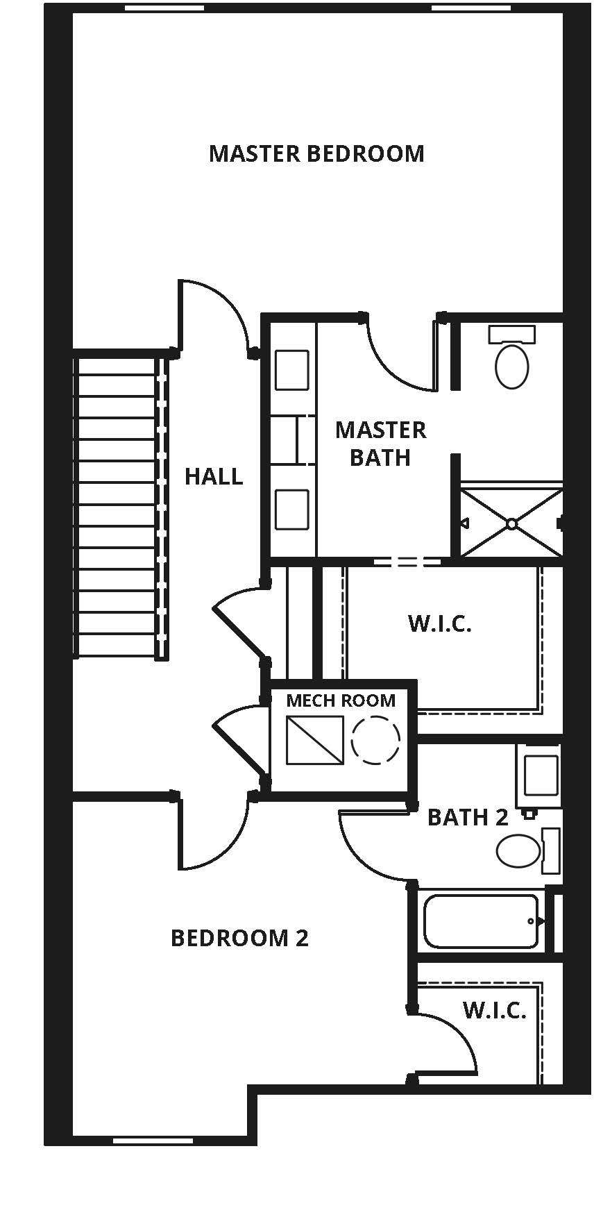 Large bedrooms with walk-in closets