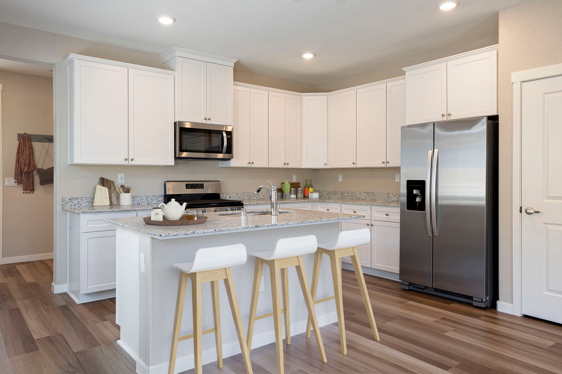 Every new home comes with a full suite of stainless steel, energy-efficient appliances.
