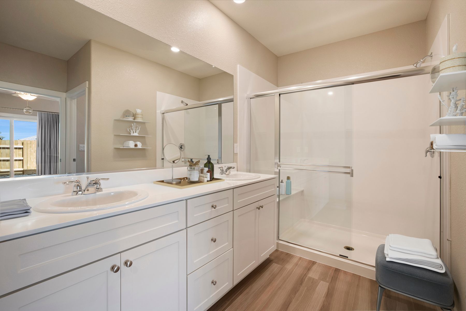 Thoughtfully designed details such as spacious, walk-in showers are included in every home.