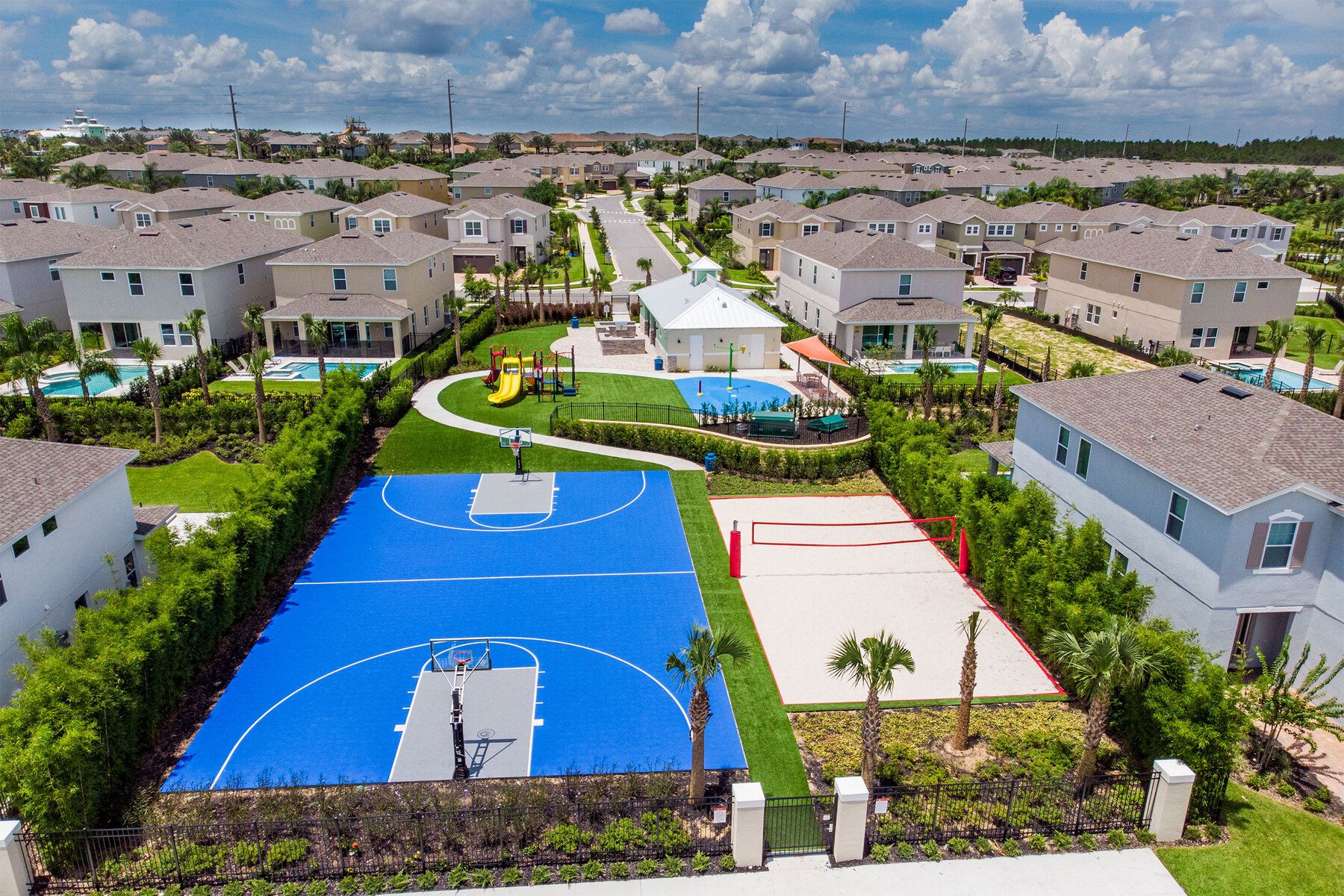 Multiple sports courts for an active lifestyle!