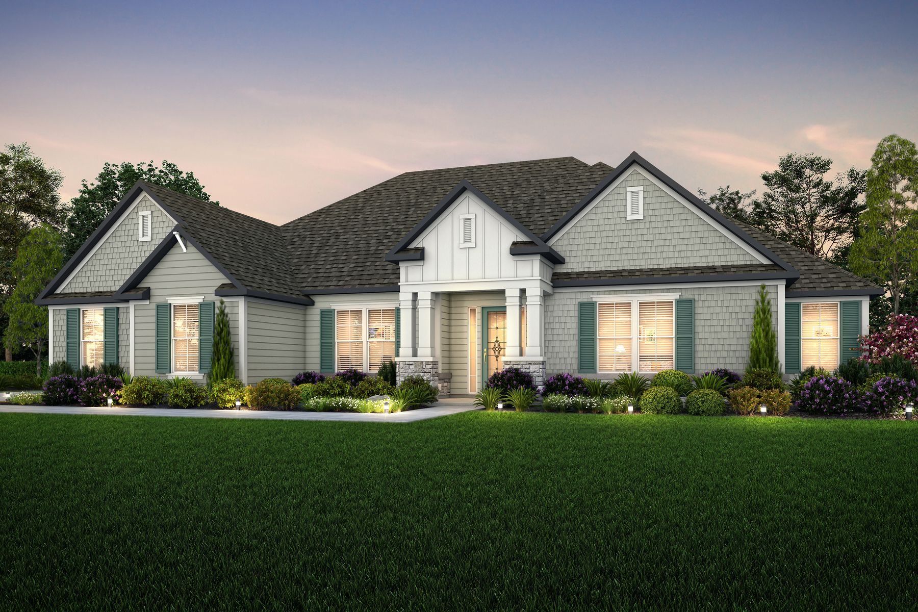 Brimming with curb appeal, the Mantle plan is available now at Southern Pines.