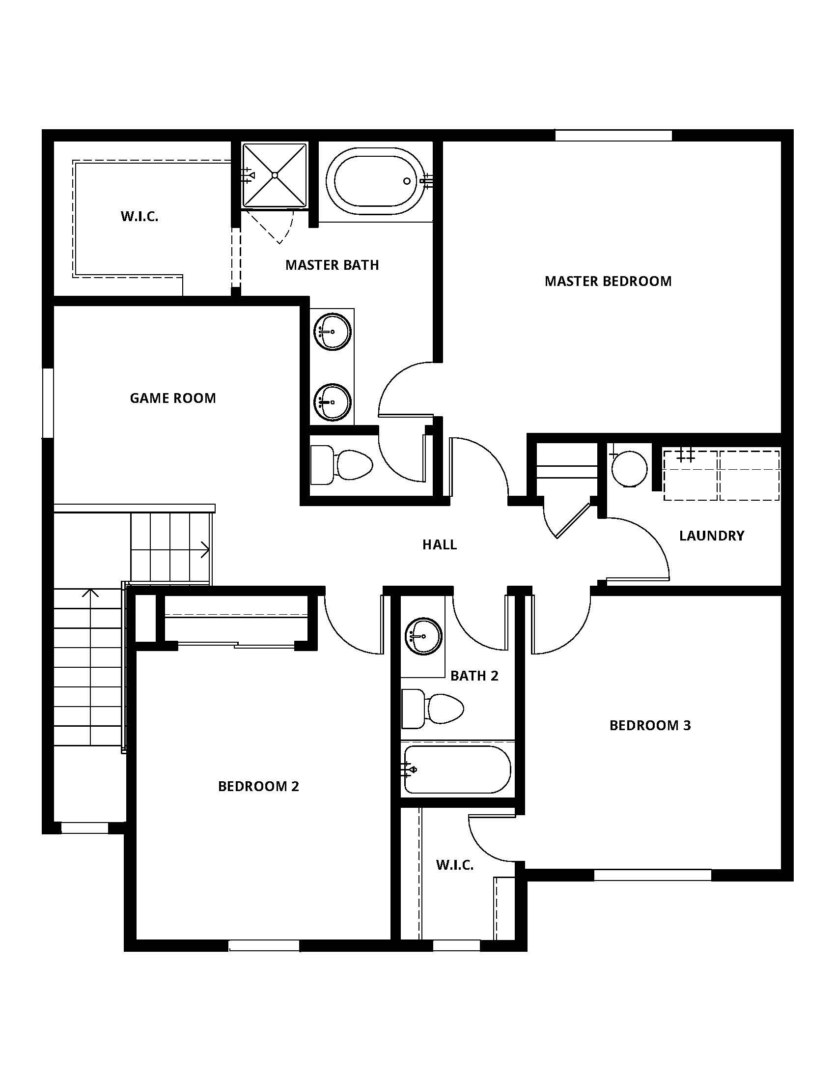 The second floor of the Rio Grande has the bedrooms and the game room.