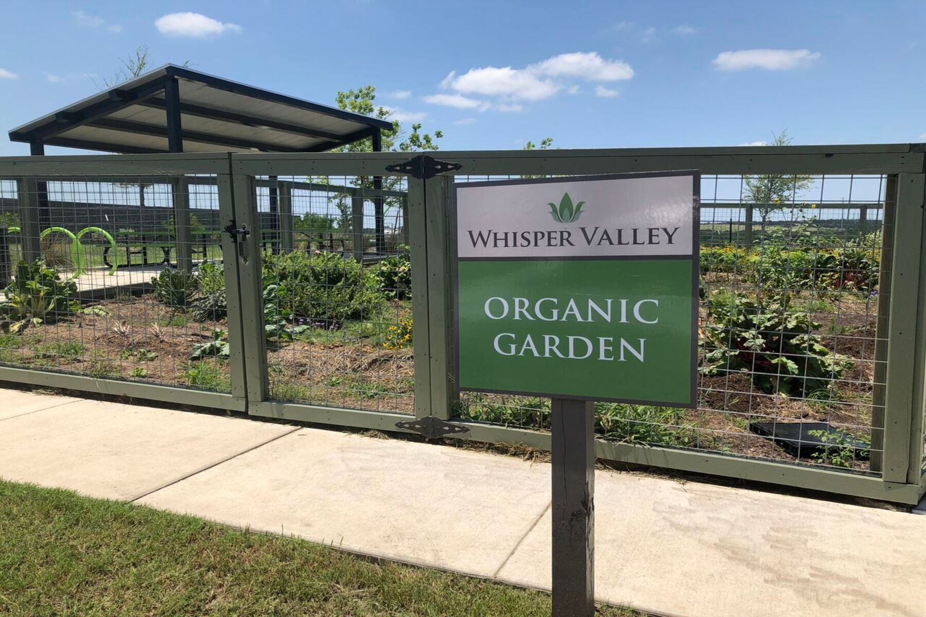 Whisper Valley is home to several organic community gardens.