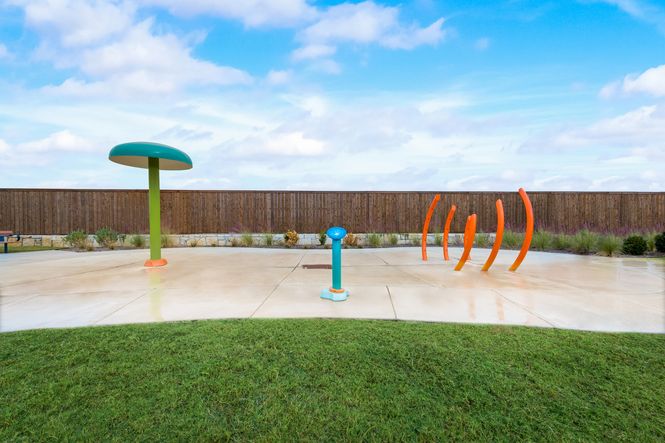 The splash pad at Shaw Creek Ranch is ready for fun!