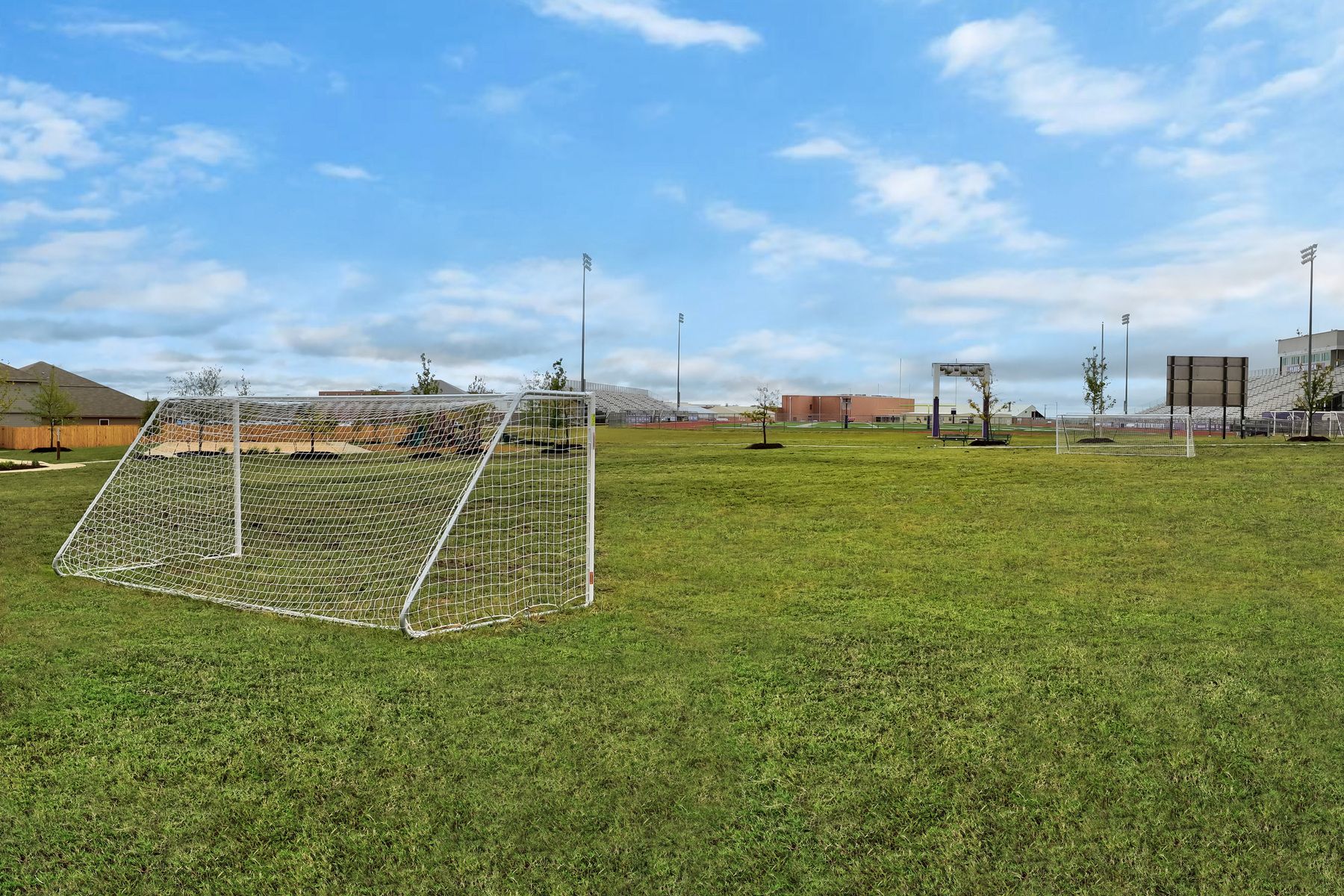 Enjoy some friendly competition at the soccer field.