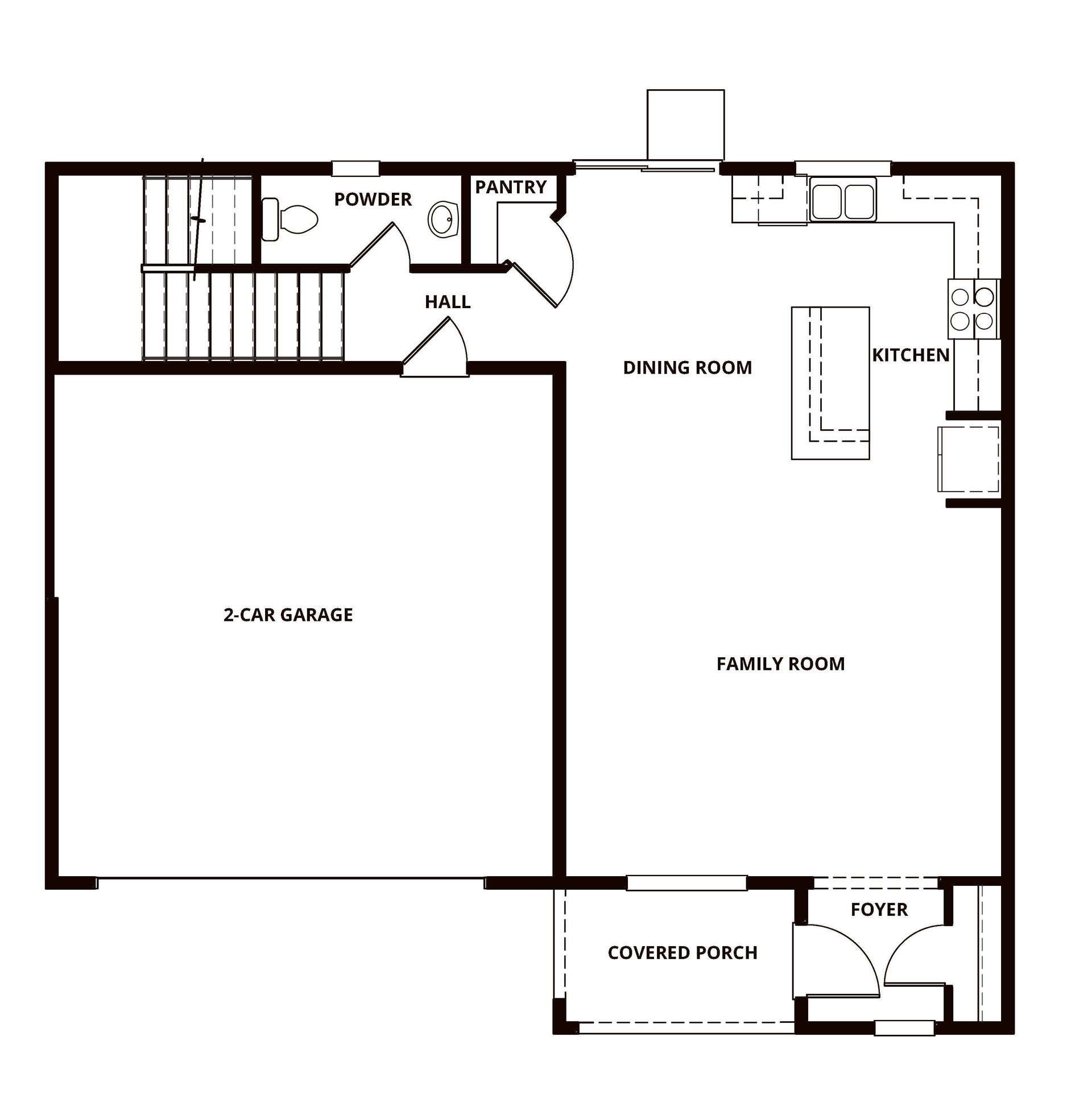 The first floor of the Malibu plan has an incredible open layout.