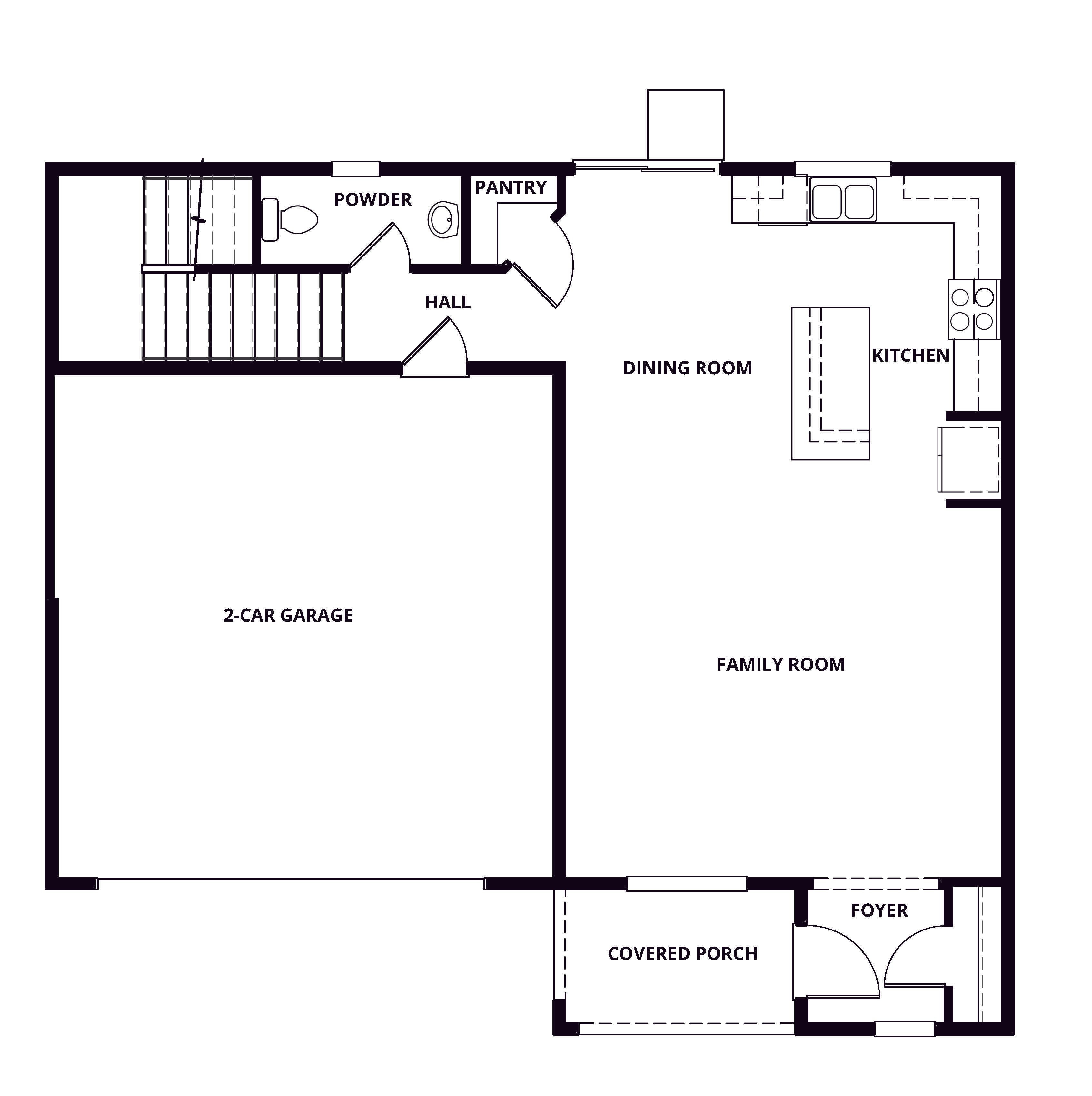 The first floor of the Malibu plan has an incredible open layout.