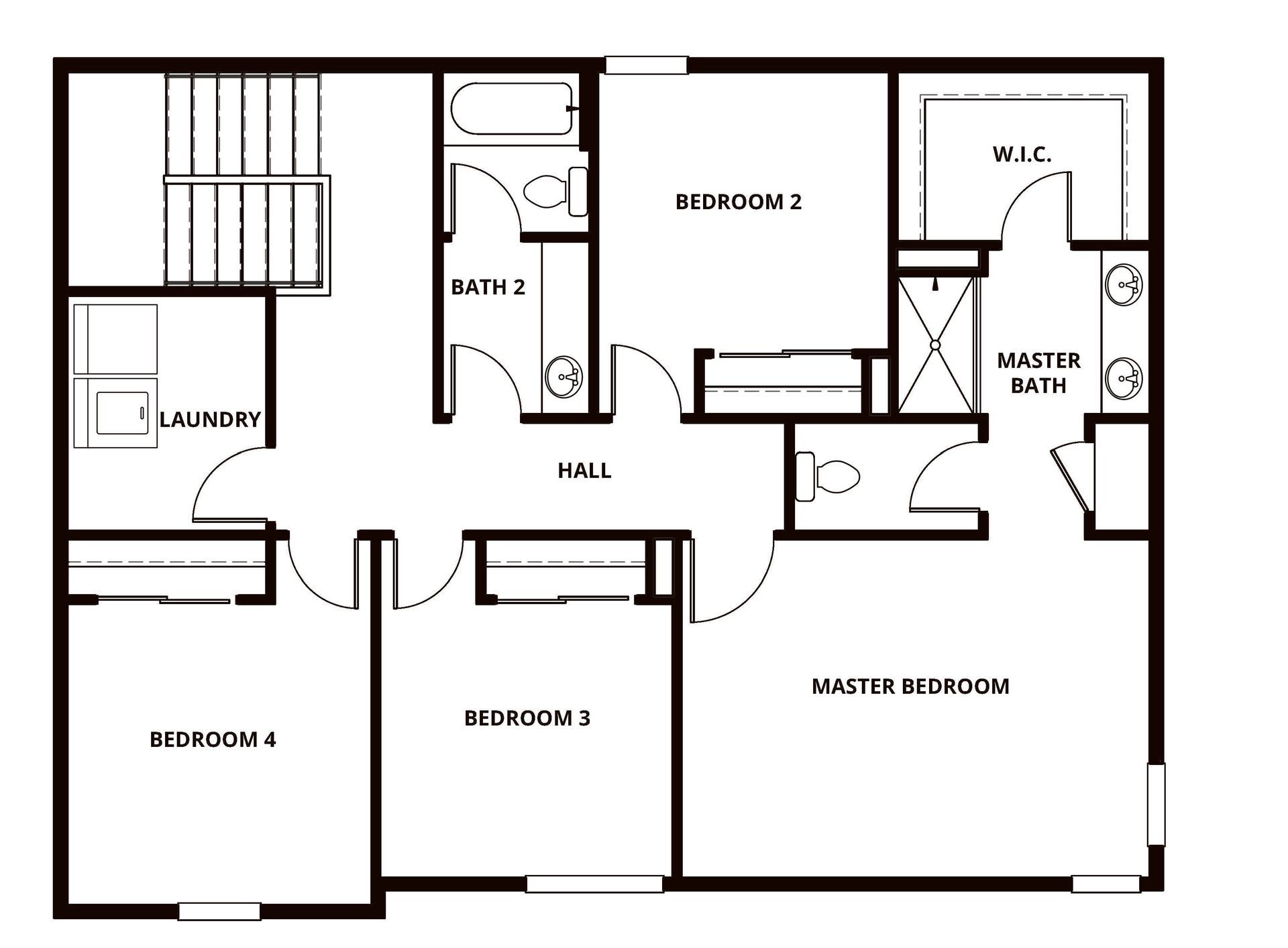 Upstairs, you will find four large bedrooms and two full baths.