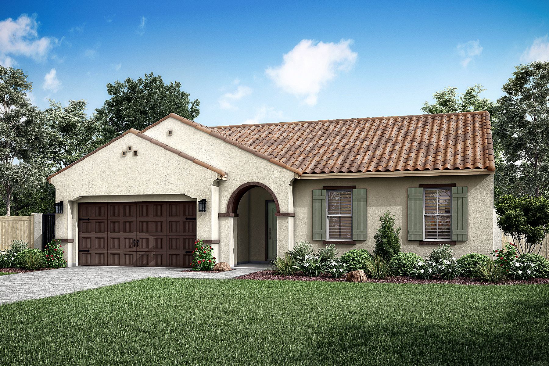 The Coronado has great curb appeal and front yard landscaping!