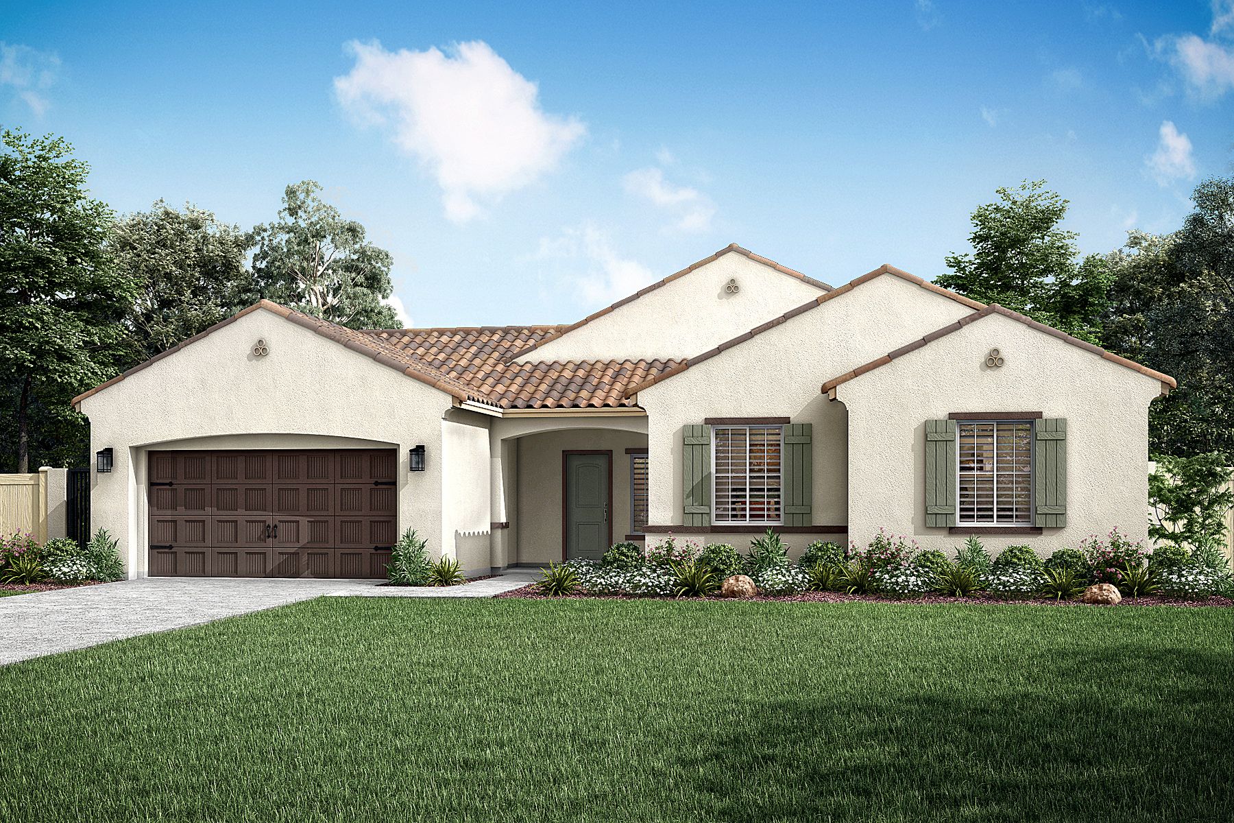The Newport plan is a new 4-bedroom home in Bakersfield.