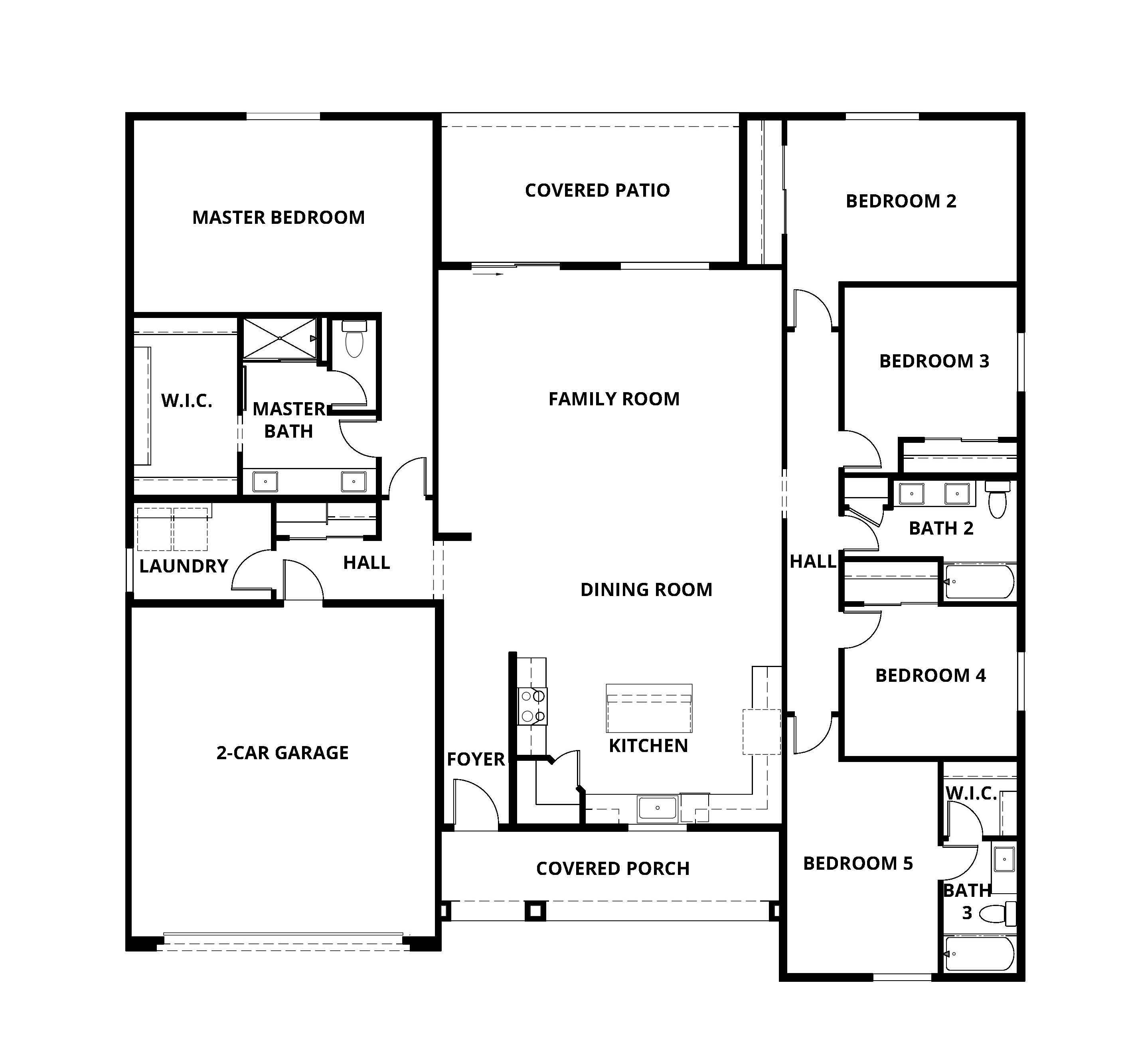 This home offers five bedrooms, three baths and an incredible open layout.