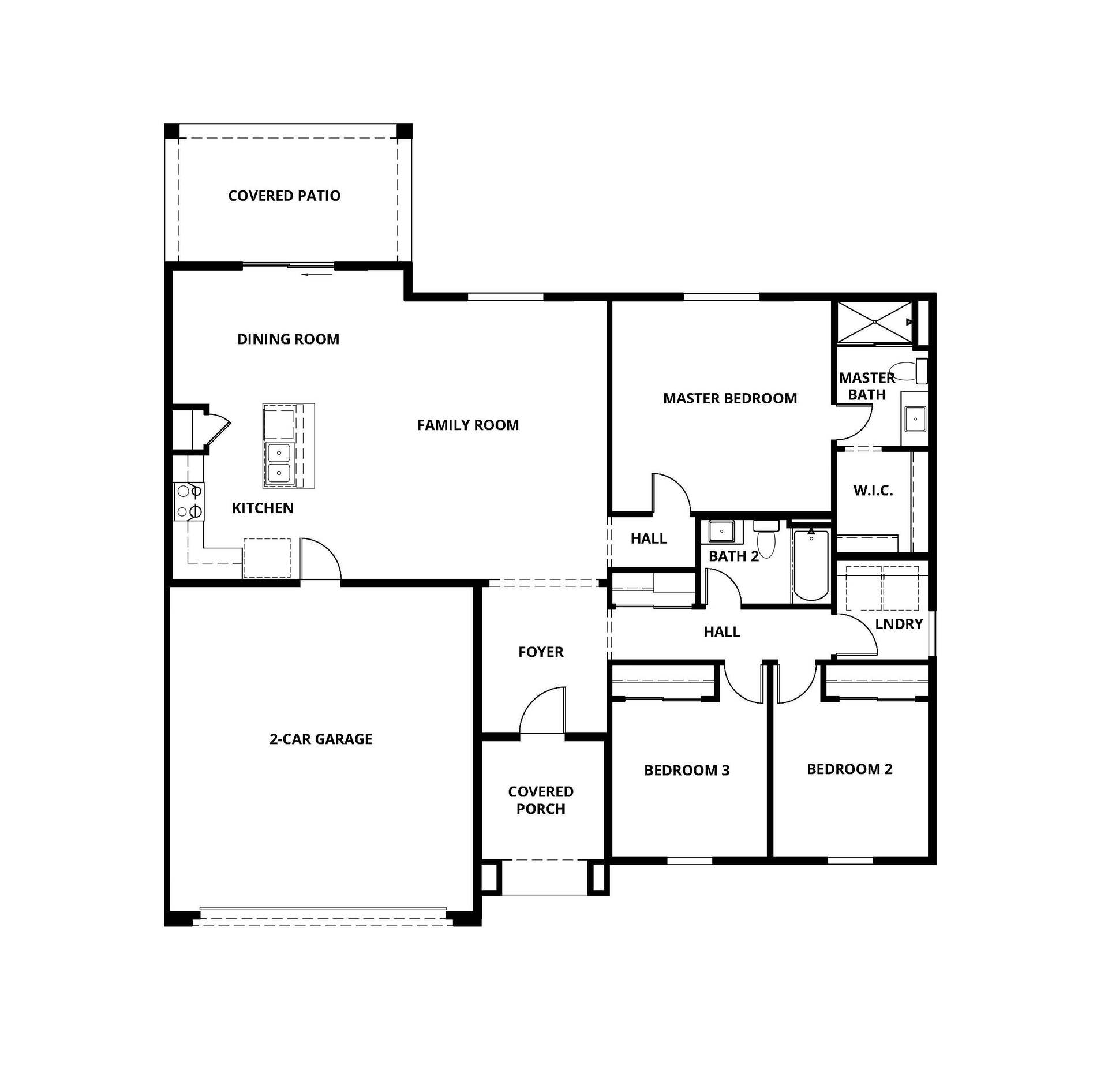 The Coronado has a spacious layout with three bedrooms and two baths.