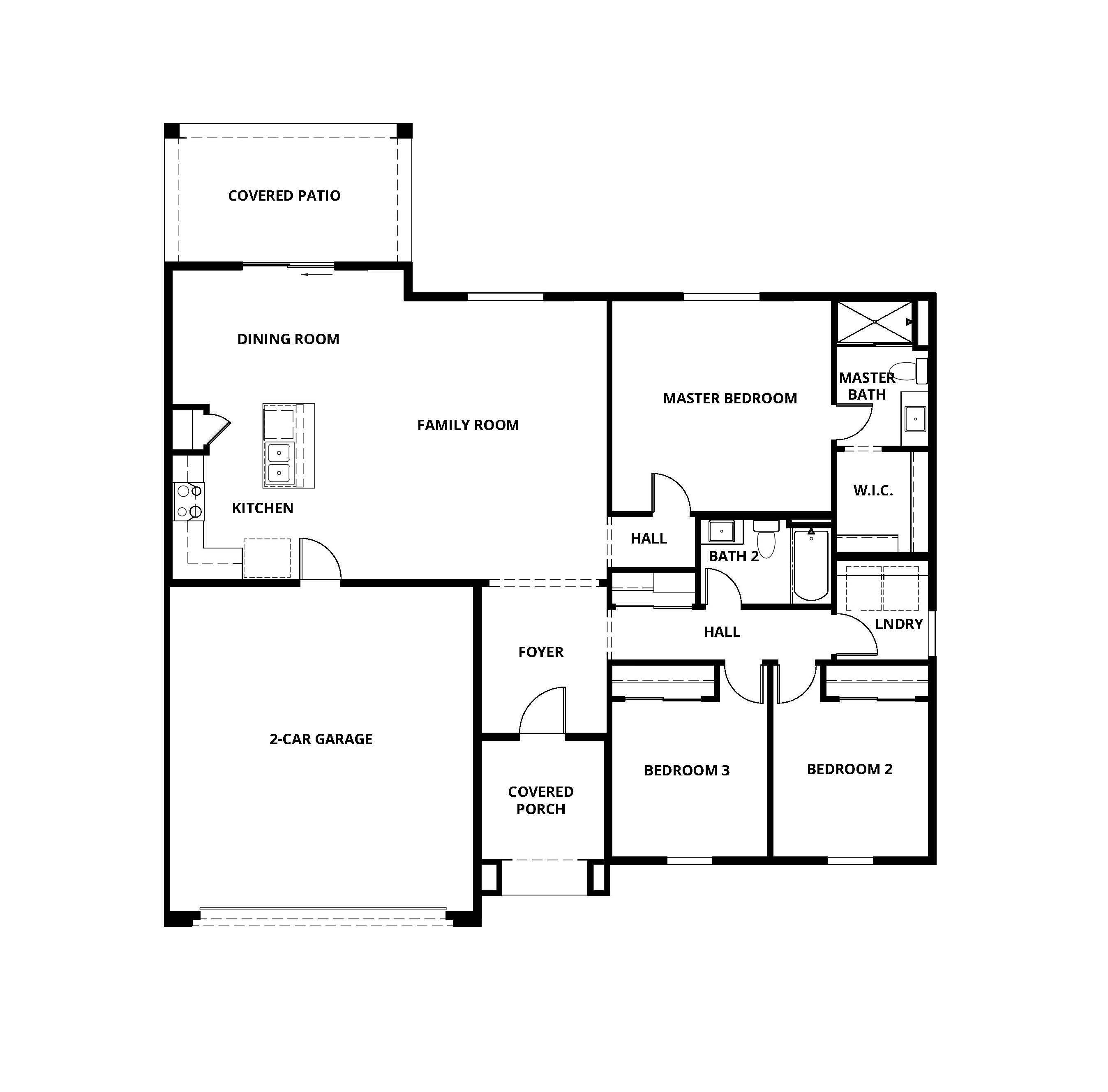 The Coronado has a spacious layout with three bedrooms and two baths.