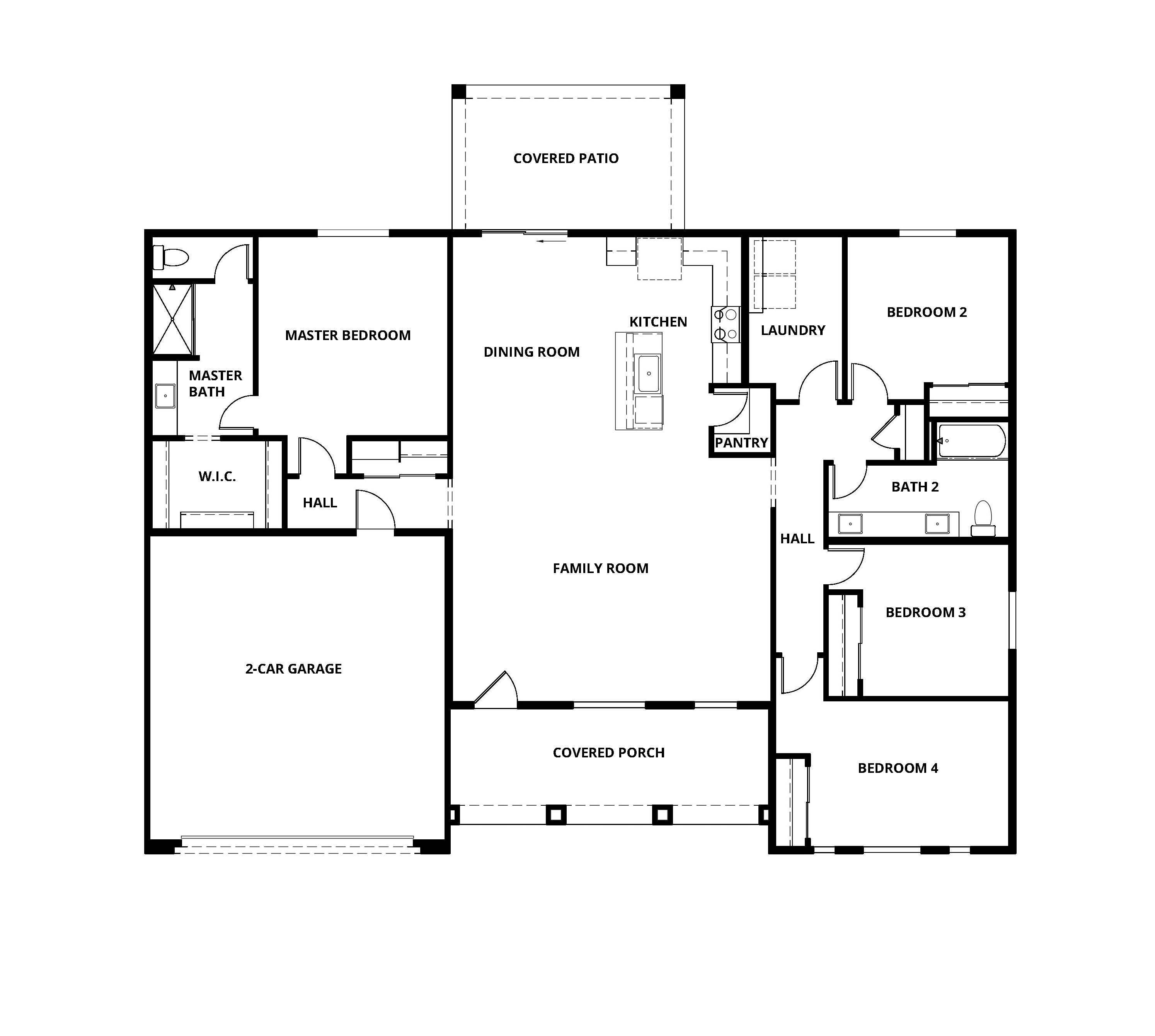 The La Jolla plan has an incredible open layout and chef-ready kitchen!