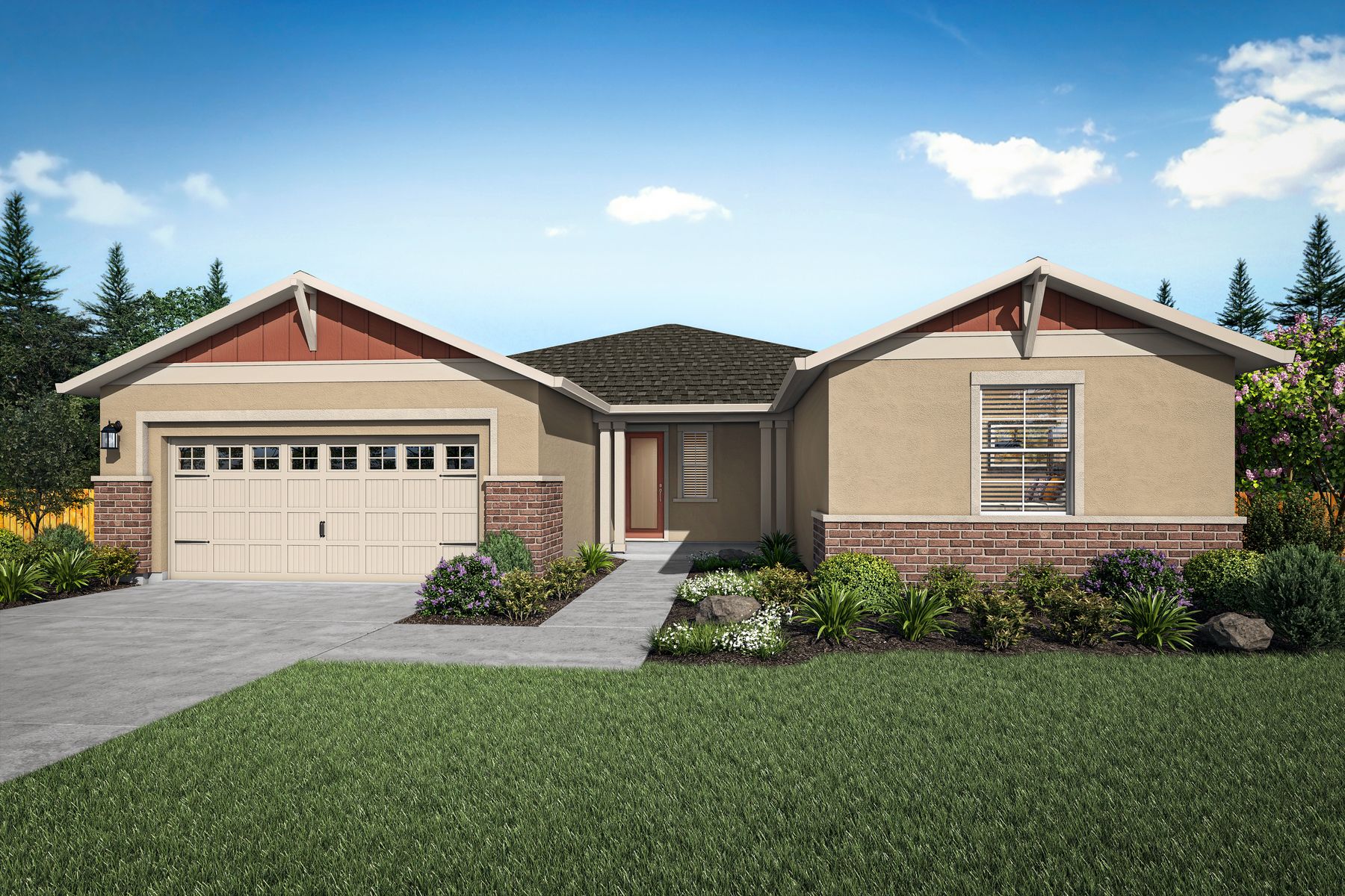 The Roosevelt plan offers an incredible layout with three bedrooms and two baths.