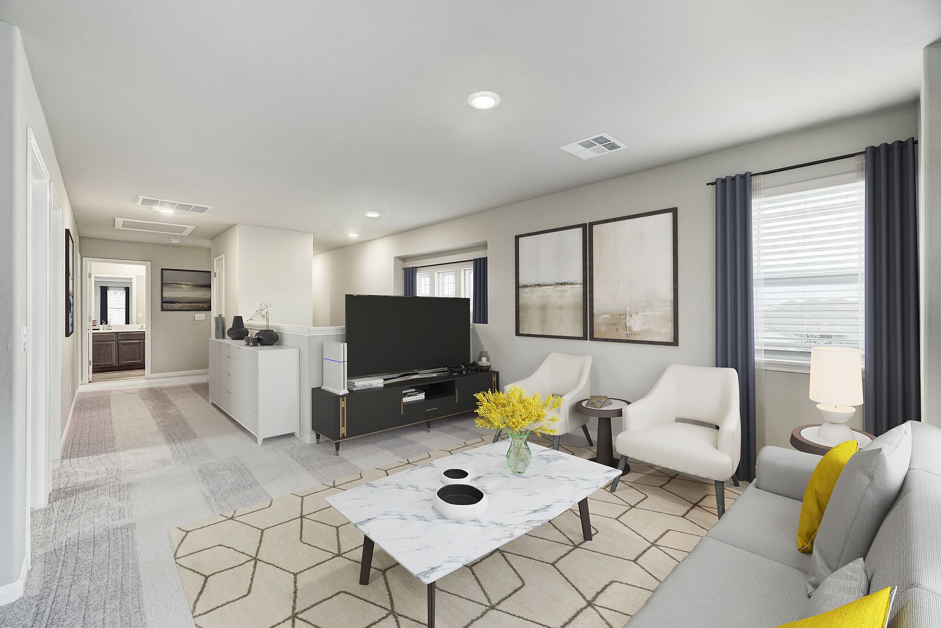 Enjoy additional flex spaces such as a game room or a home office!