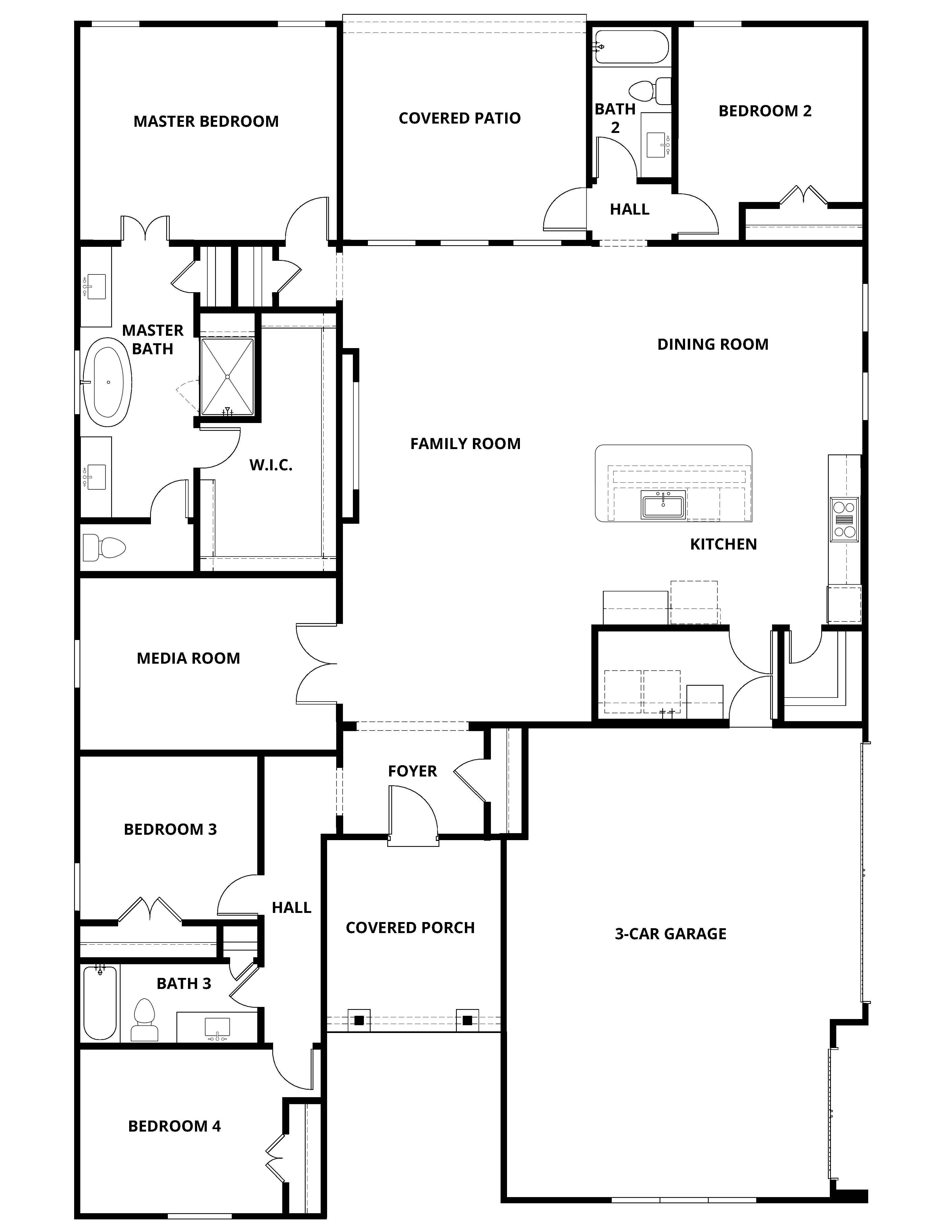 The Hudson offers an incredible layout with four bedrooms and three full baths.