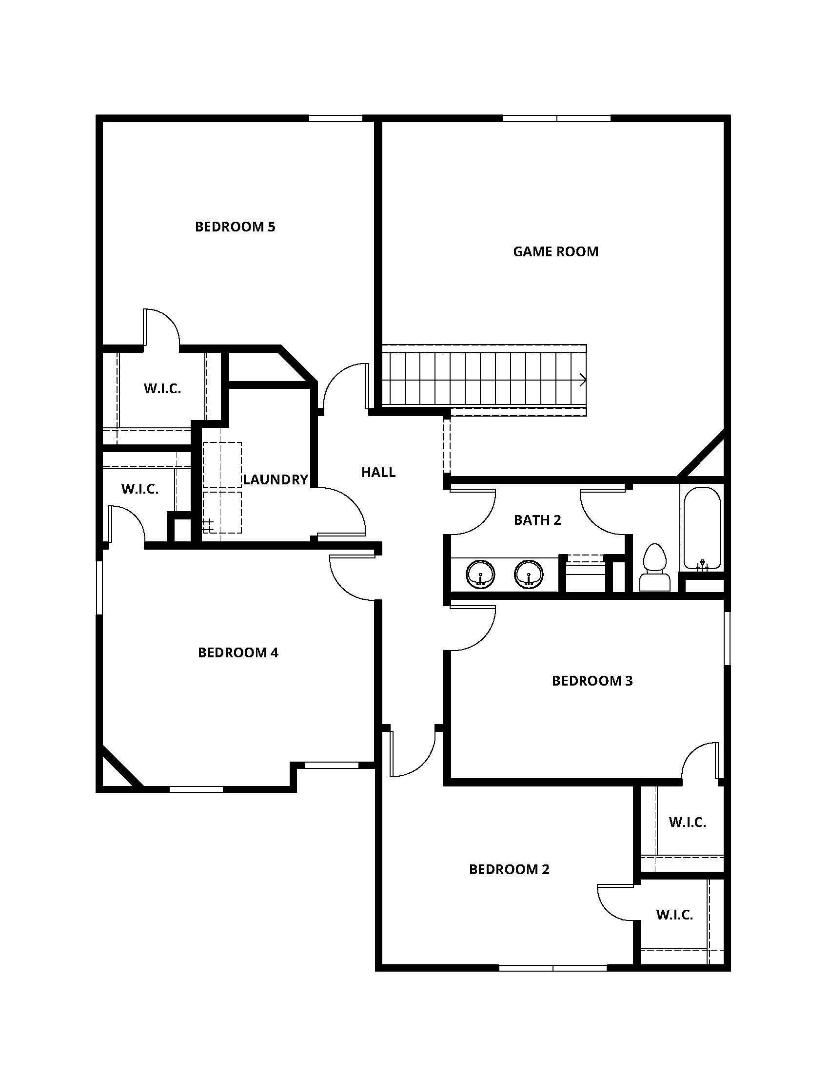 Upstairs, you will find four large bedrooms and a game room!