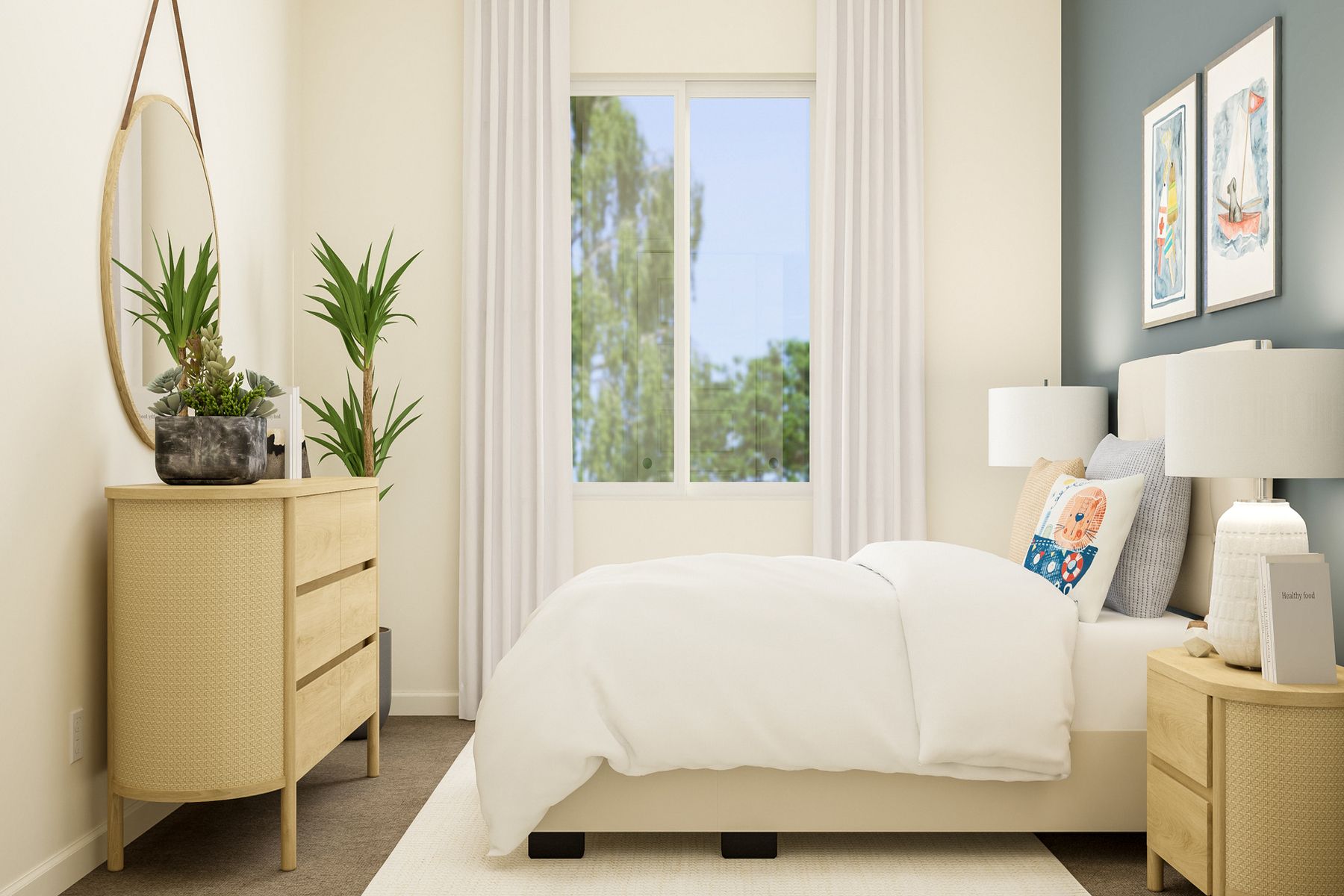 The secondary bedroom have the perfect amount of space for your kids. 