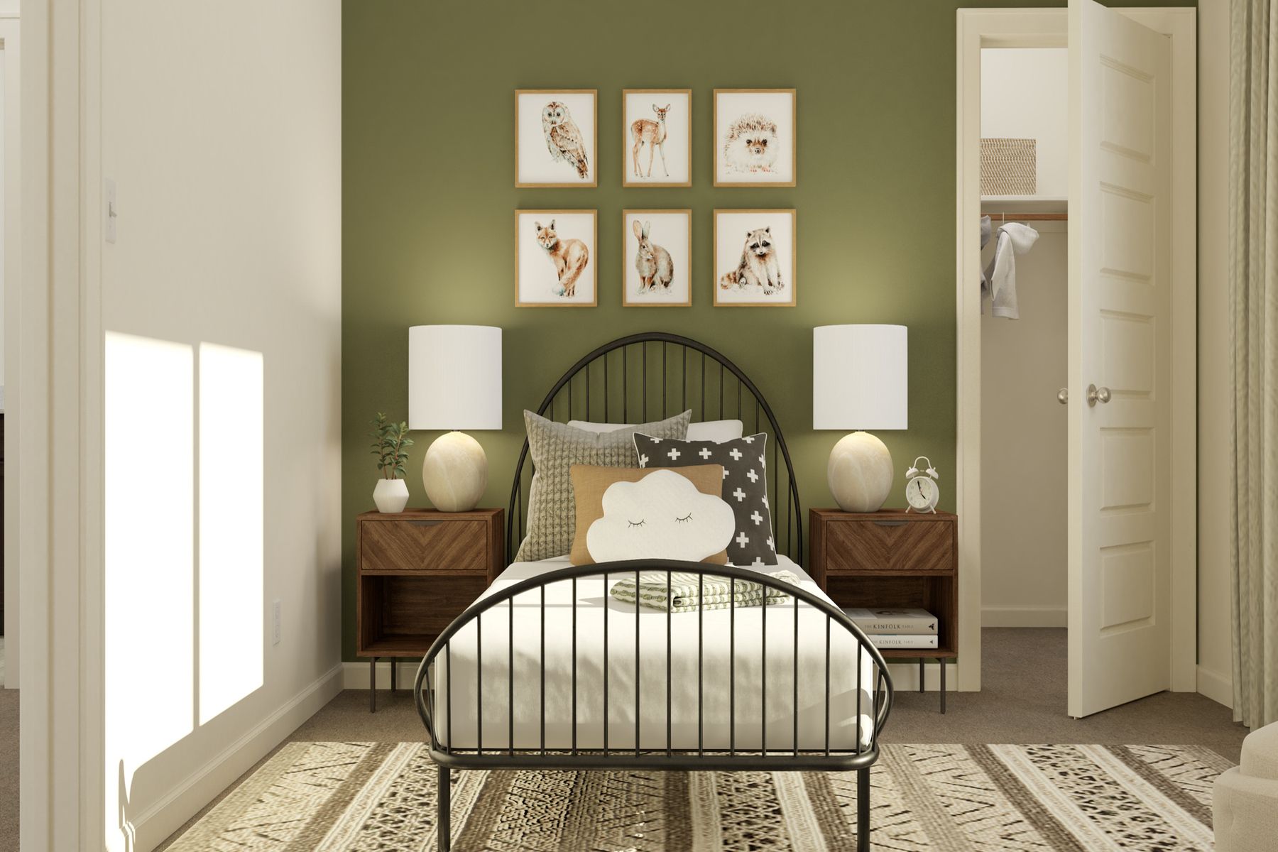 The secondary bedrooms can be used as a kids room.