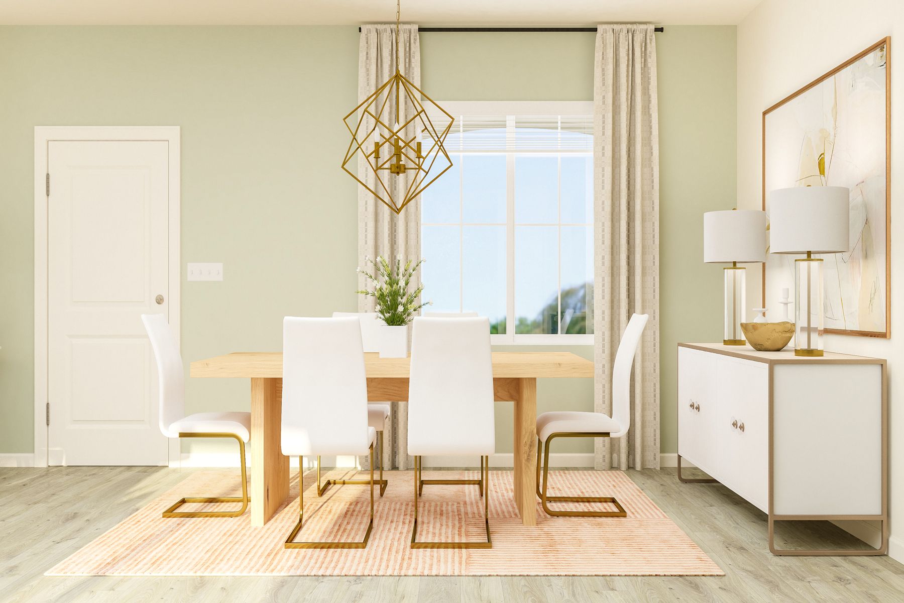 The large dining room is perfect for family get togethers!