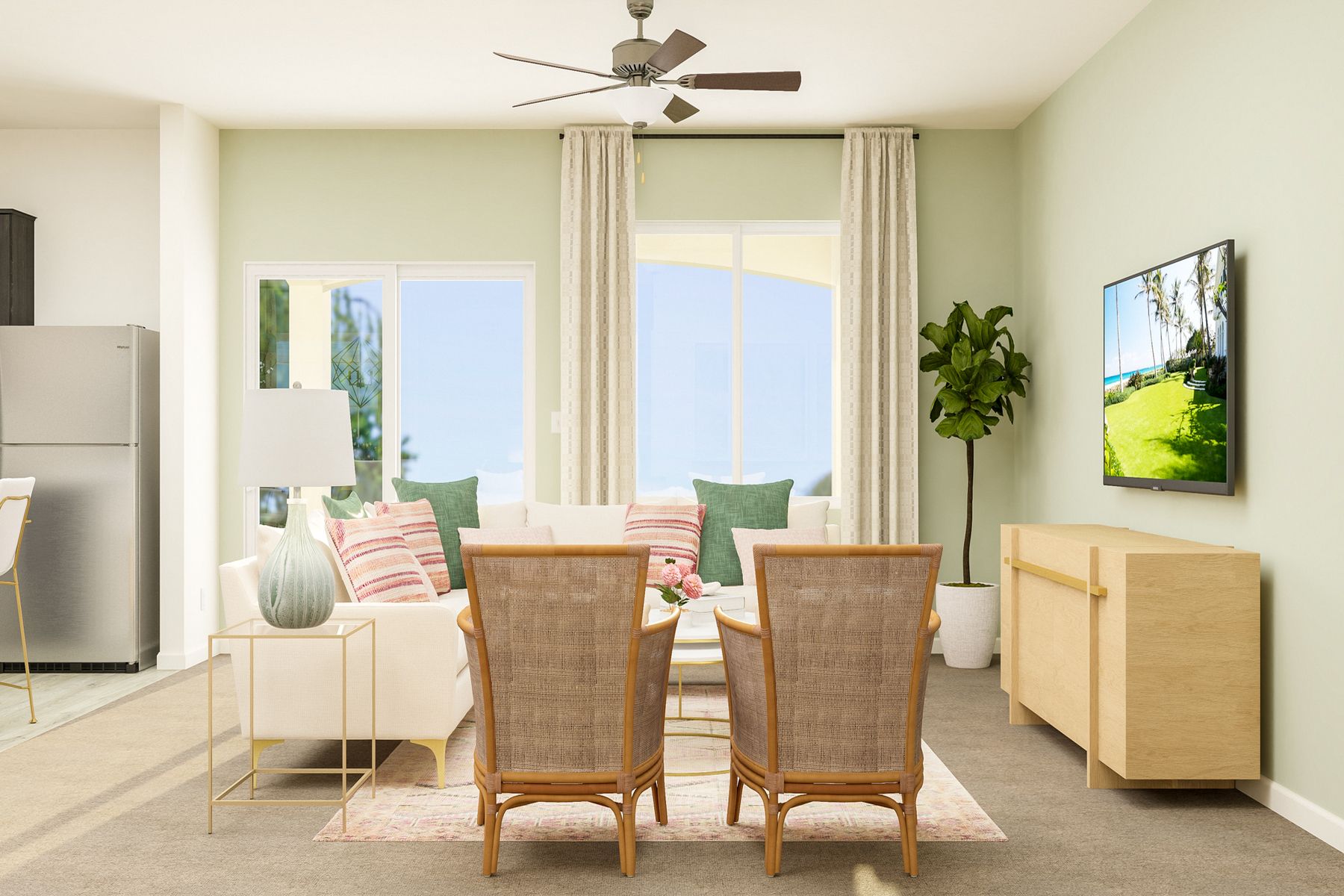 This incredible family room will quickly become everyone's favorite hangout!