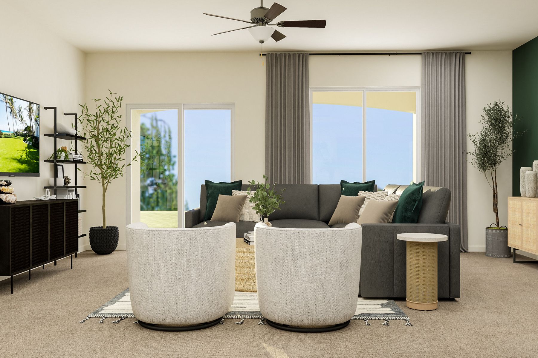 This incredible family room will quickly become everyone's favorite hangout!