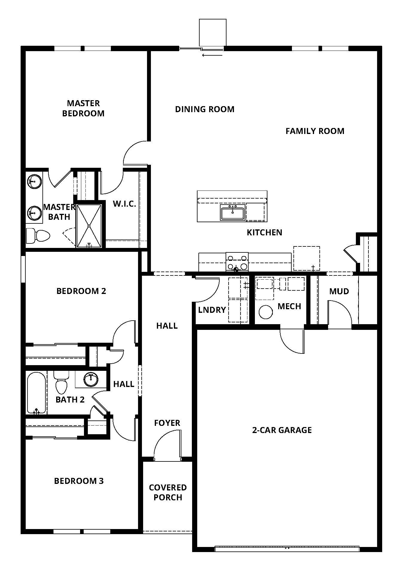 Layout of the Goodhue by LGI Homes