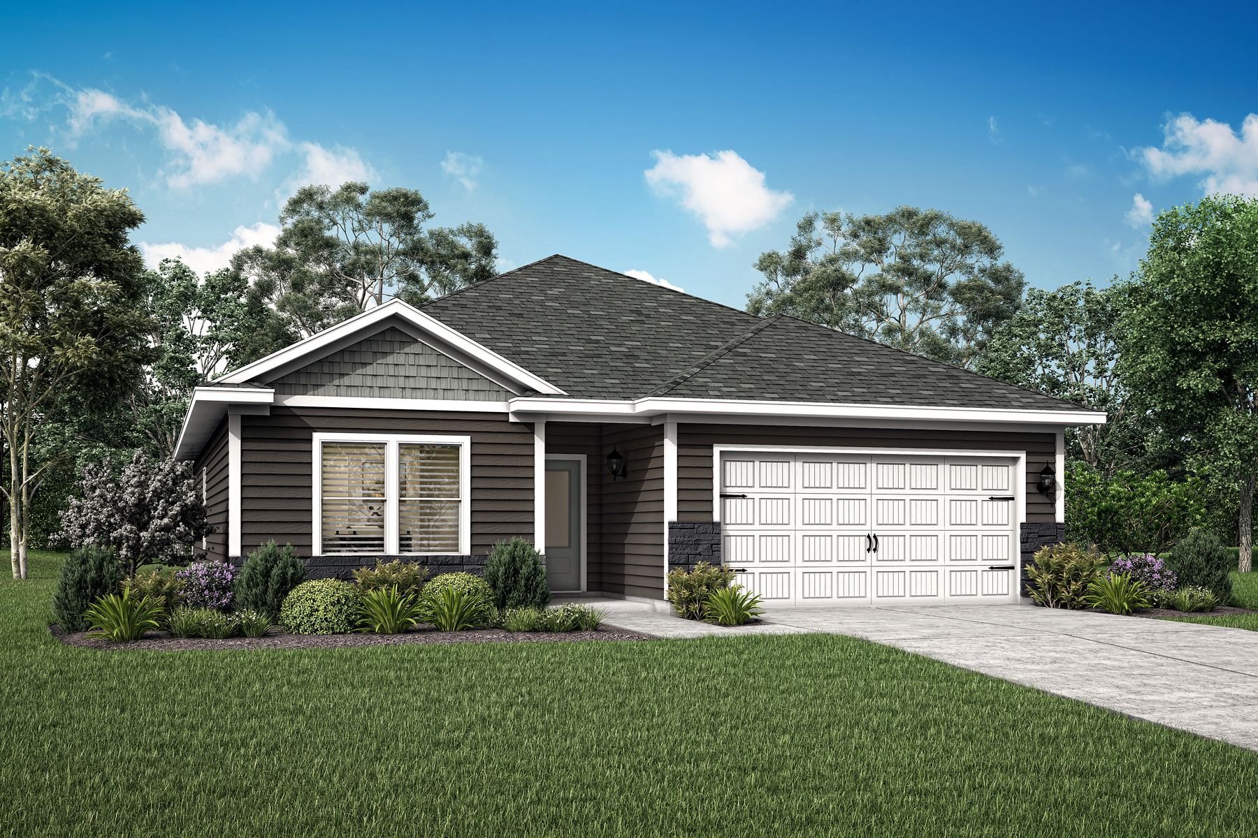 Beautiful home with front yard landscaping