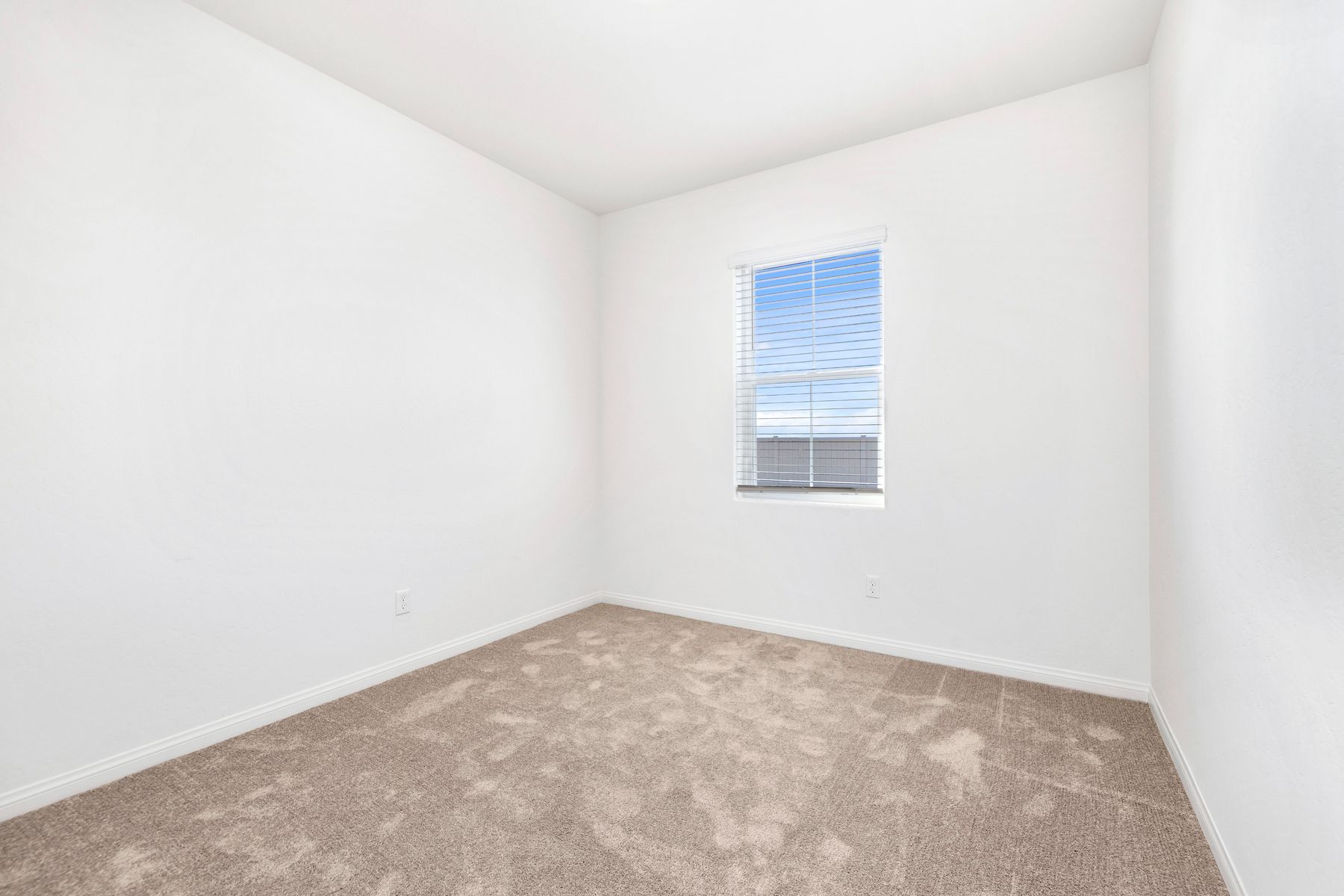 Secondary bedroom with carpet