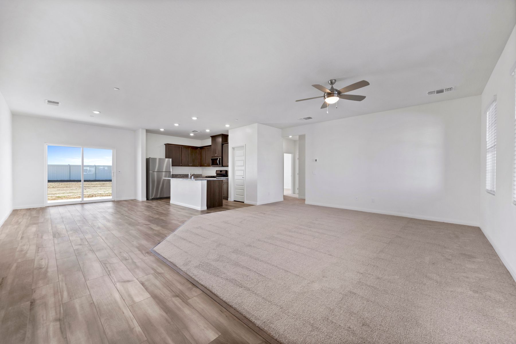 This community has homes with an open layout with the kitchen open to the family room and dining room.