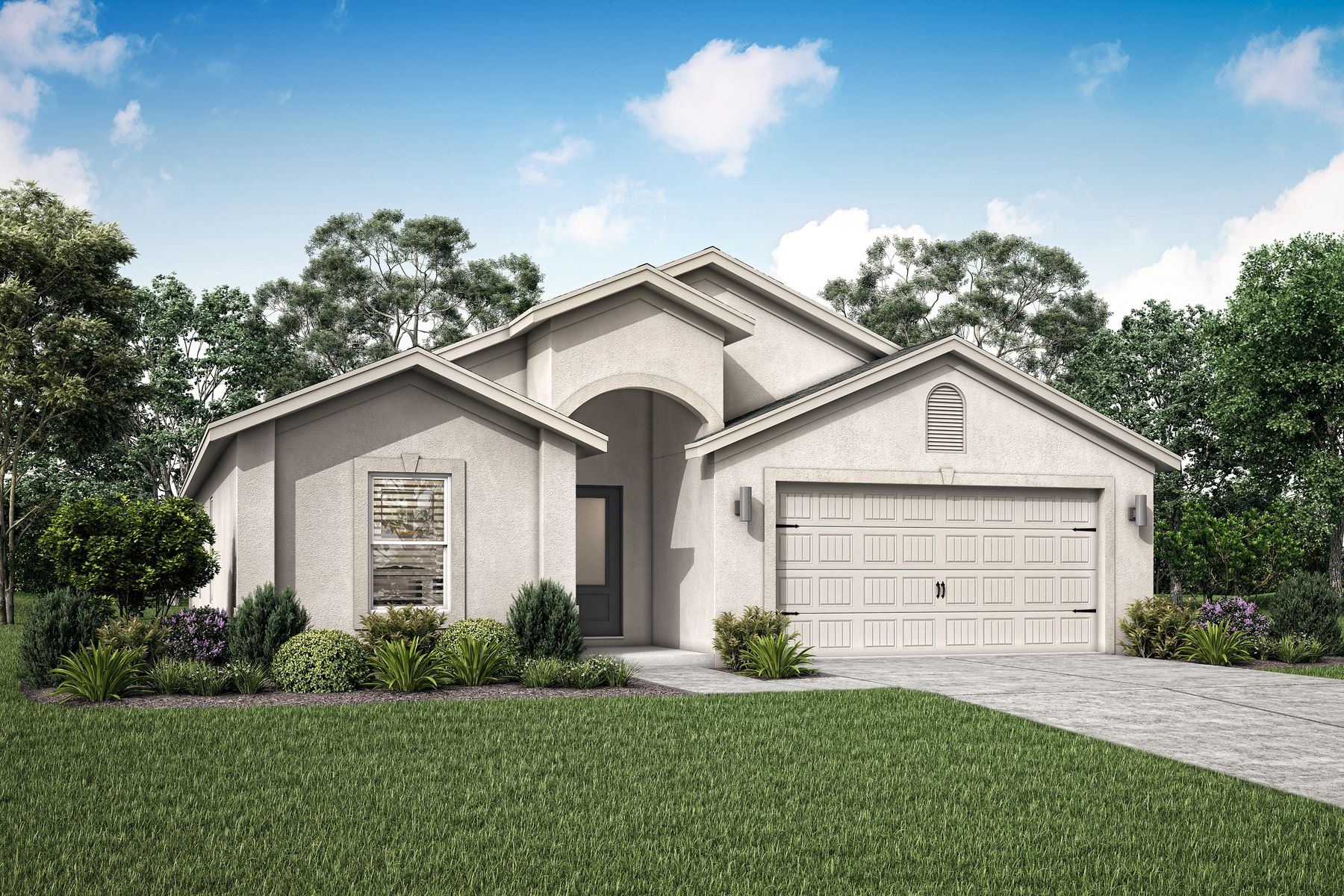 The Estero is a beautiful single story home with front yard landscaping 