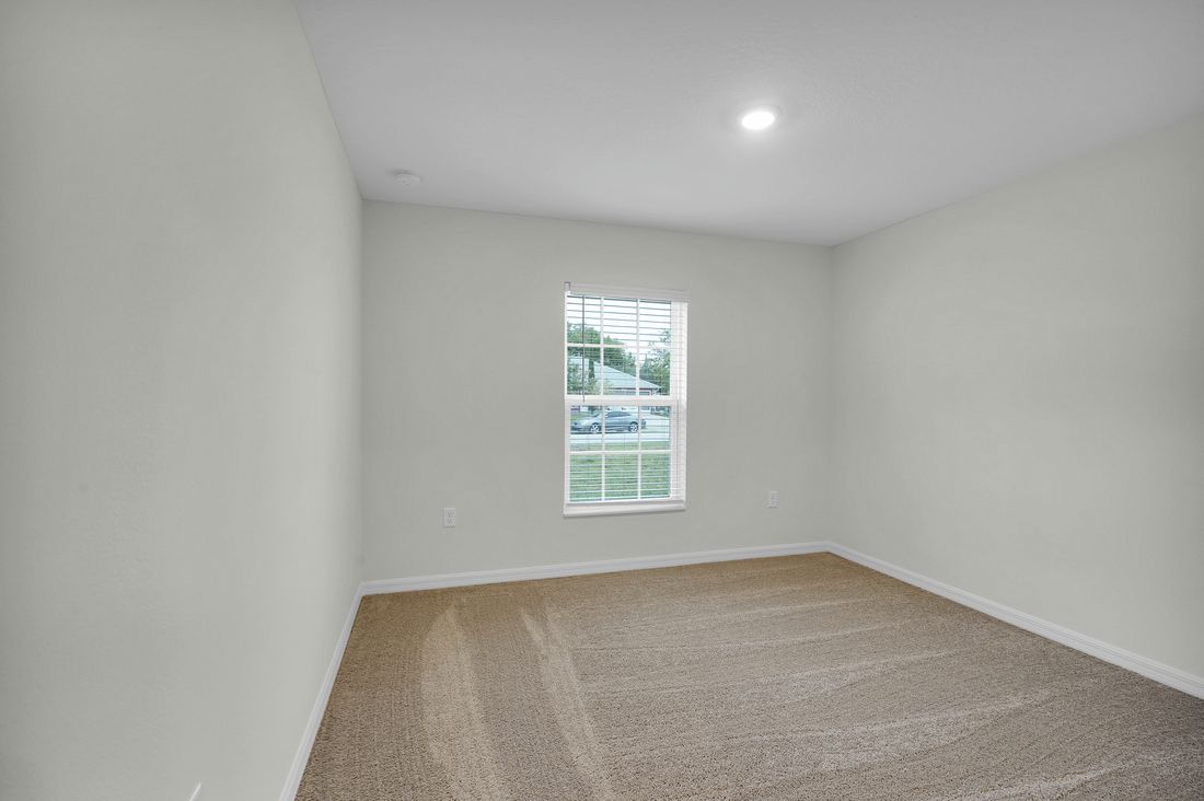 The spare bedrooms of the Brickell are spacious and have natural light