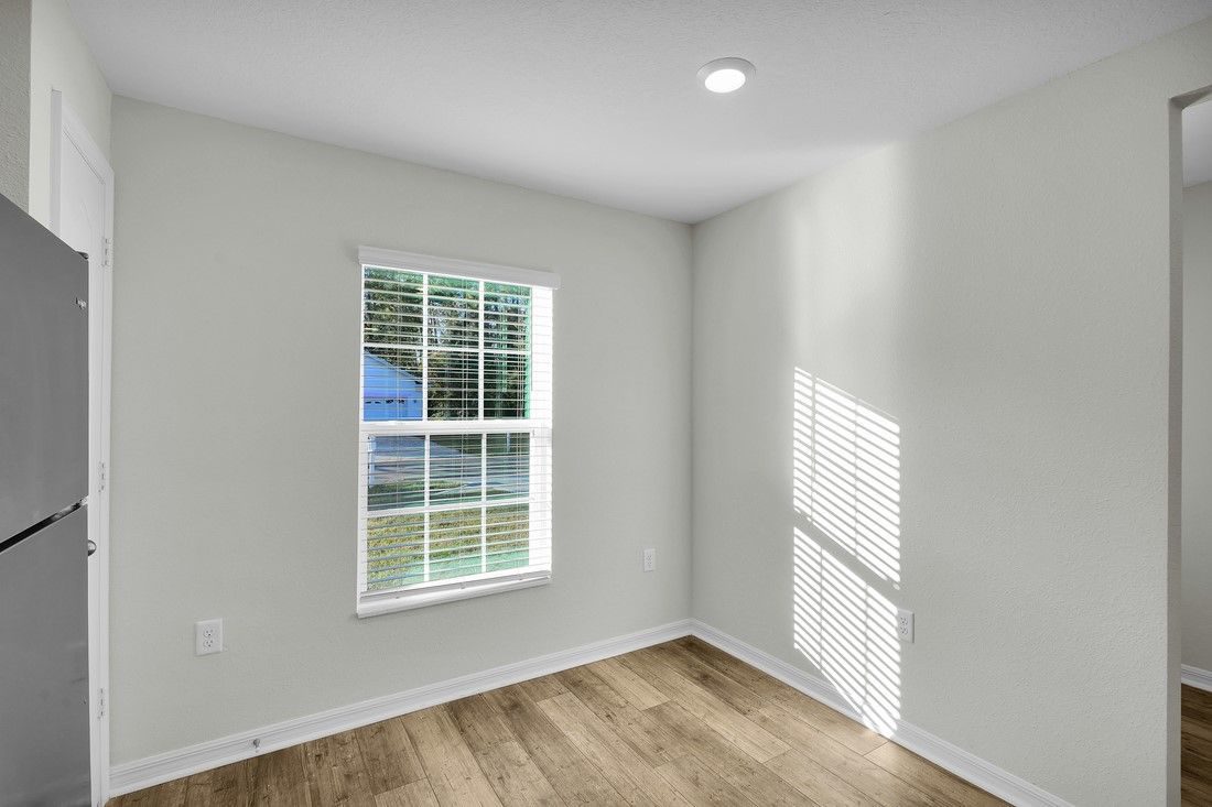The breakfast nook is the perfect place to enjoy your morning coffee