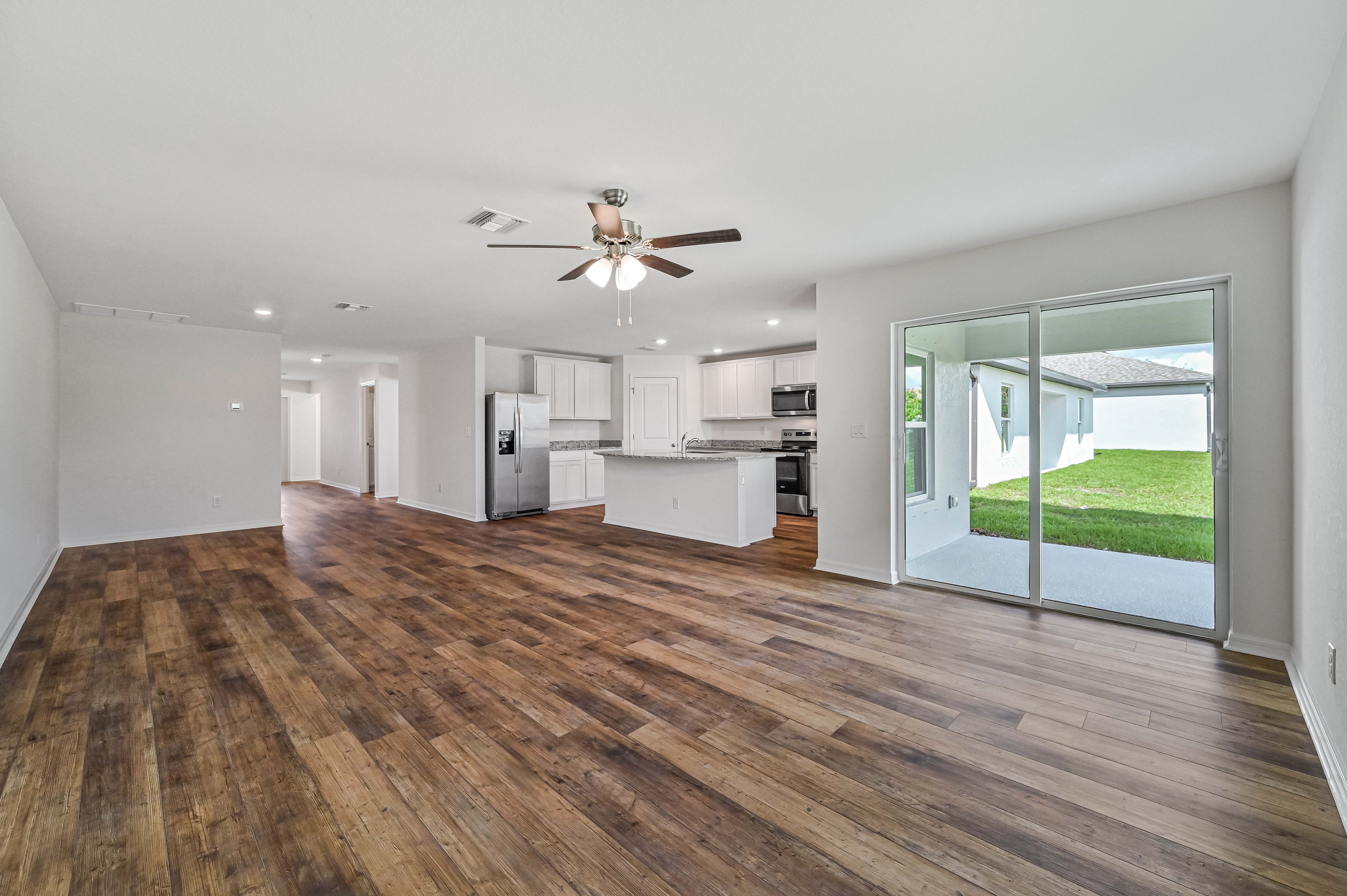 Open concept entertainment space in the Capri