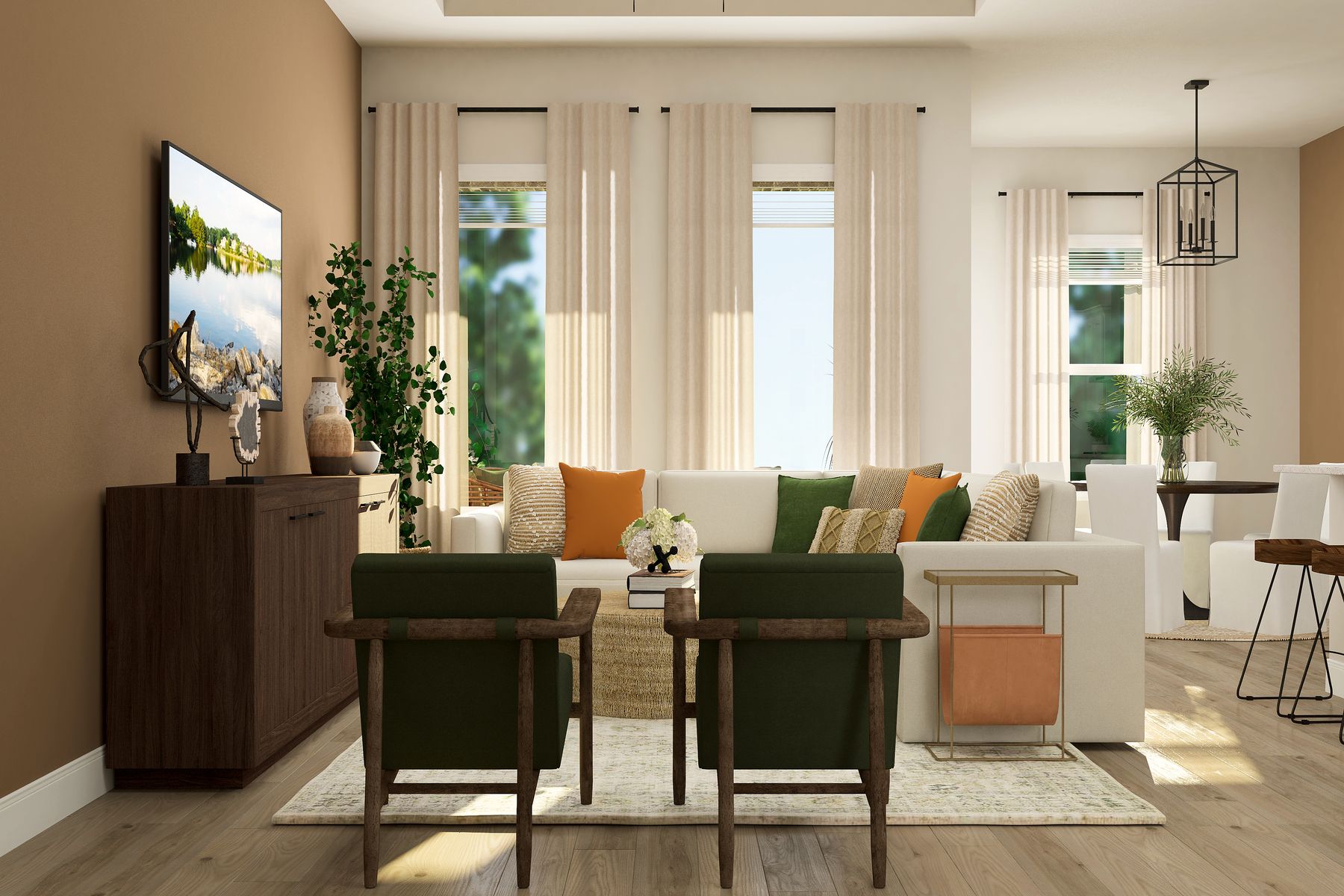Spacious family room