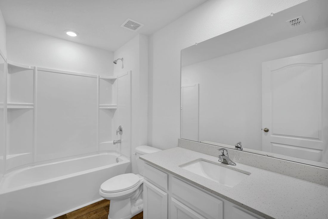Spacious bathroom countertops are perfect for getting ready in the morning!