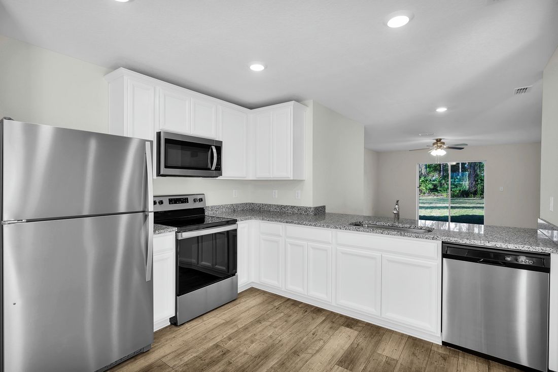 The kitchen of the Vero overlooks the family room